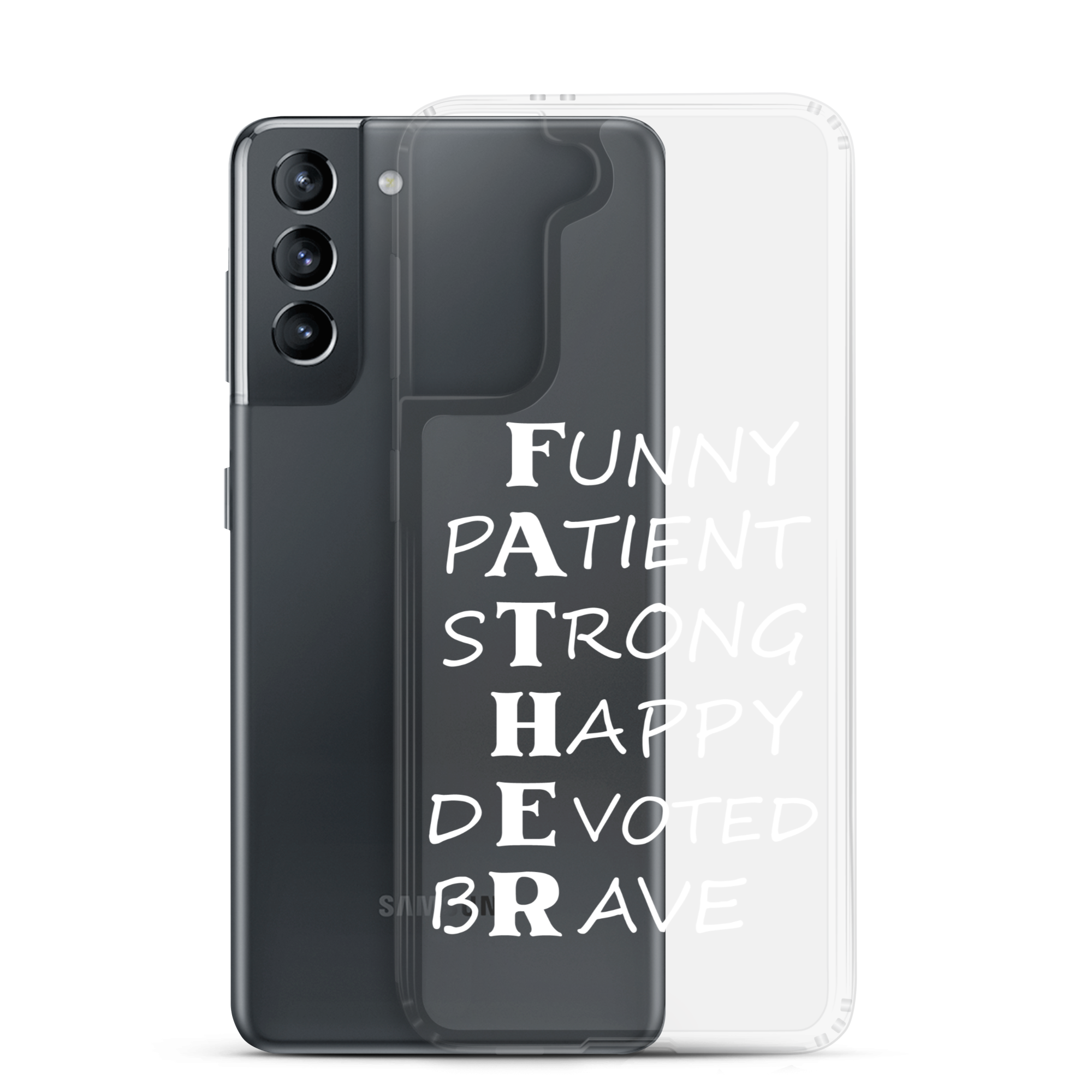 Funny Patient Strong Happy Devoted Brave Clear Case for Samsung®