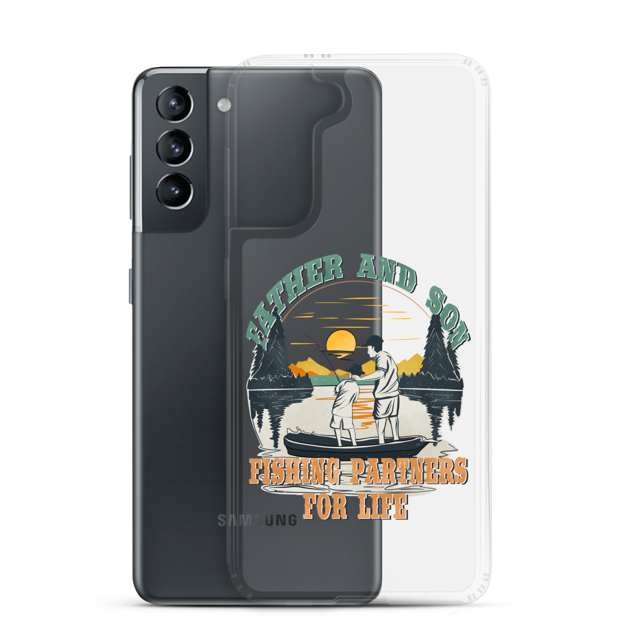 Father And Son Fishing Partners For Life Clear Case for Samsung®