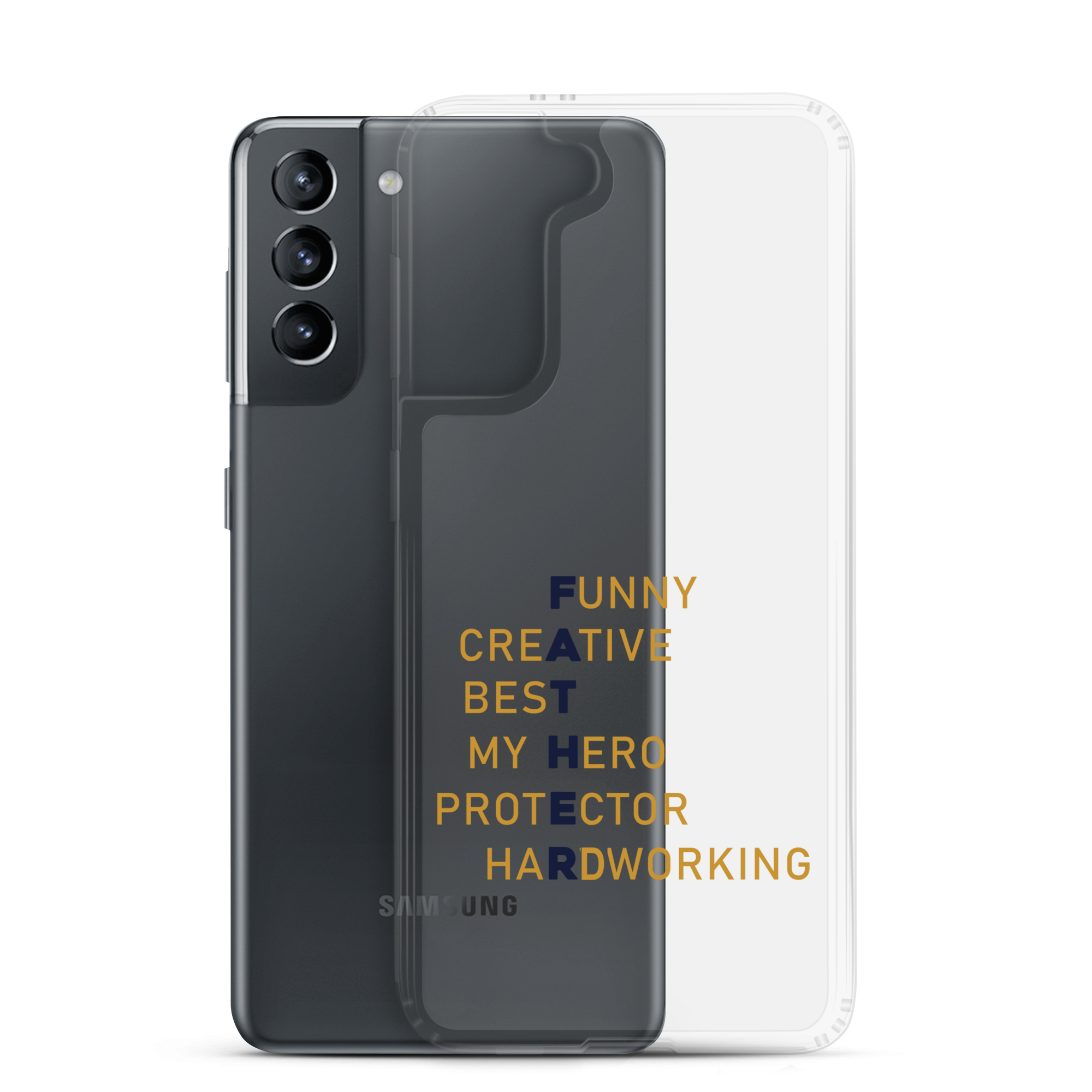 Funny Creative Best My Hero Protector HardWorking Clear Case for Samsung®