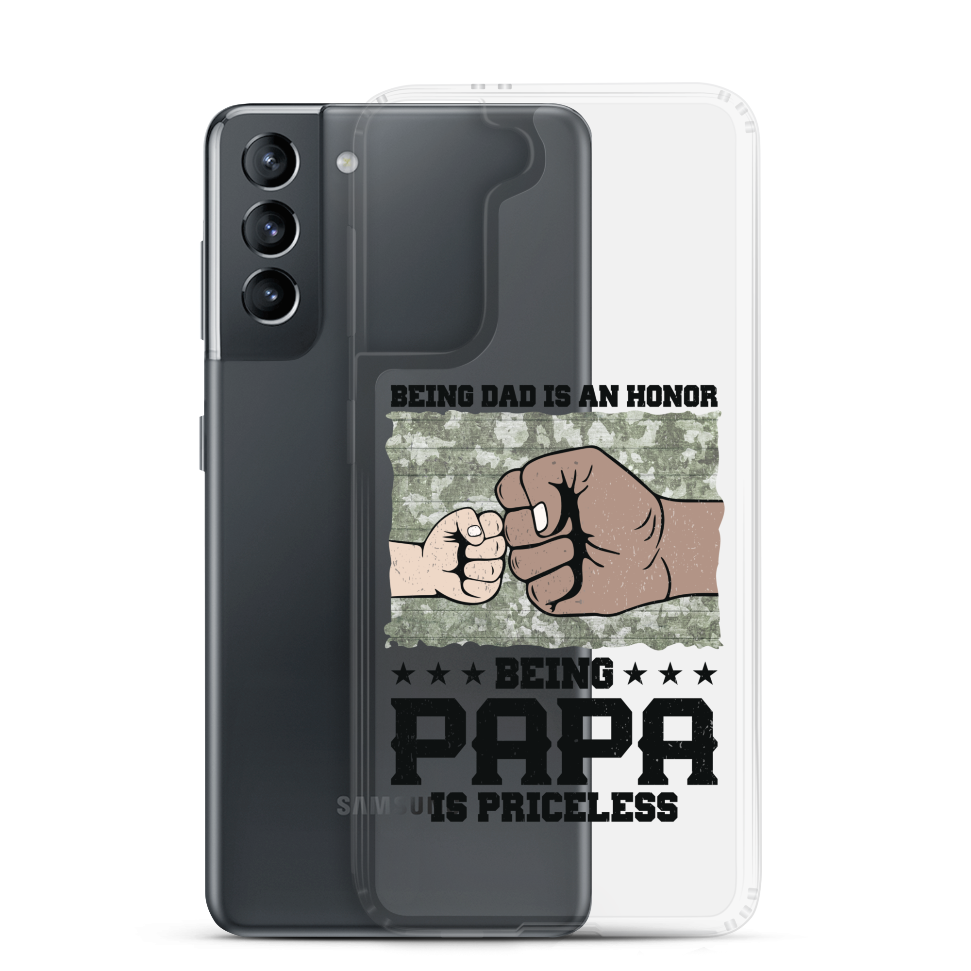 Being Dad Is An Honor Being Papa Is Priceless Clear Case for Samsung®