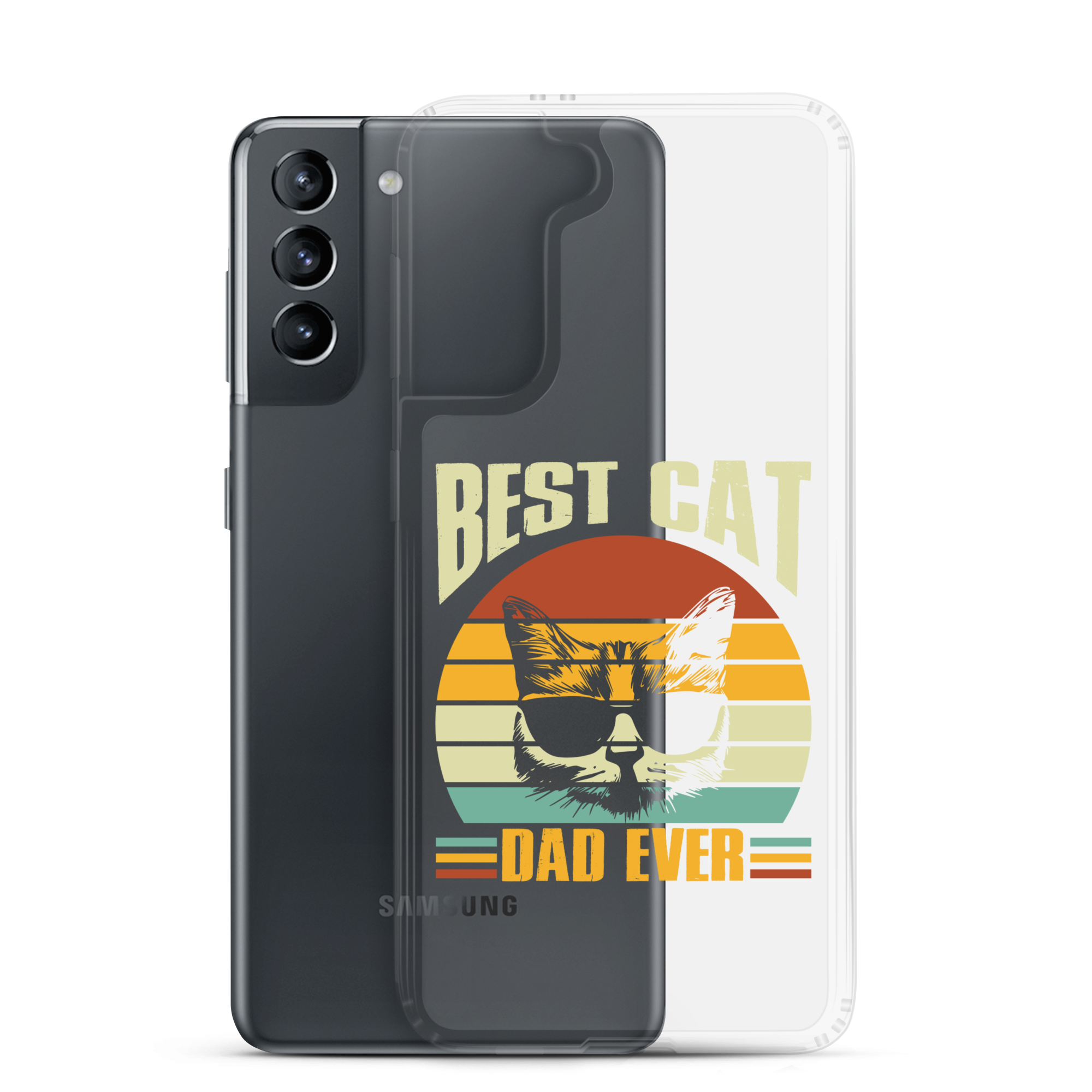 Best Cat Dad Ever Clear Case for Samsung®