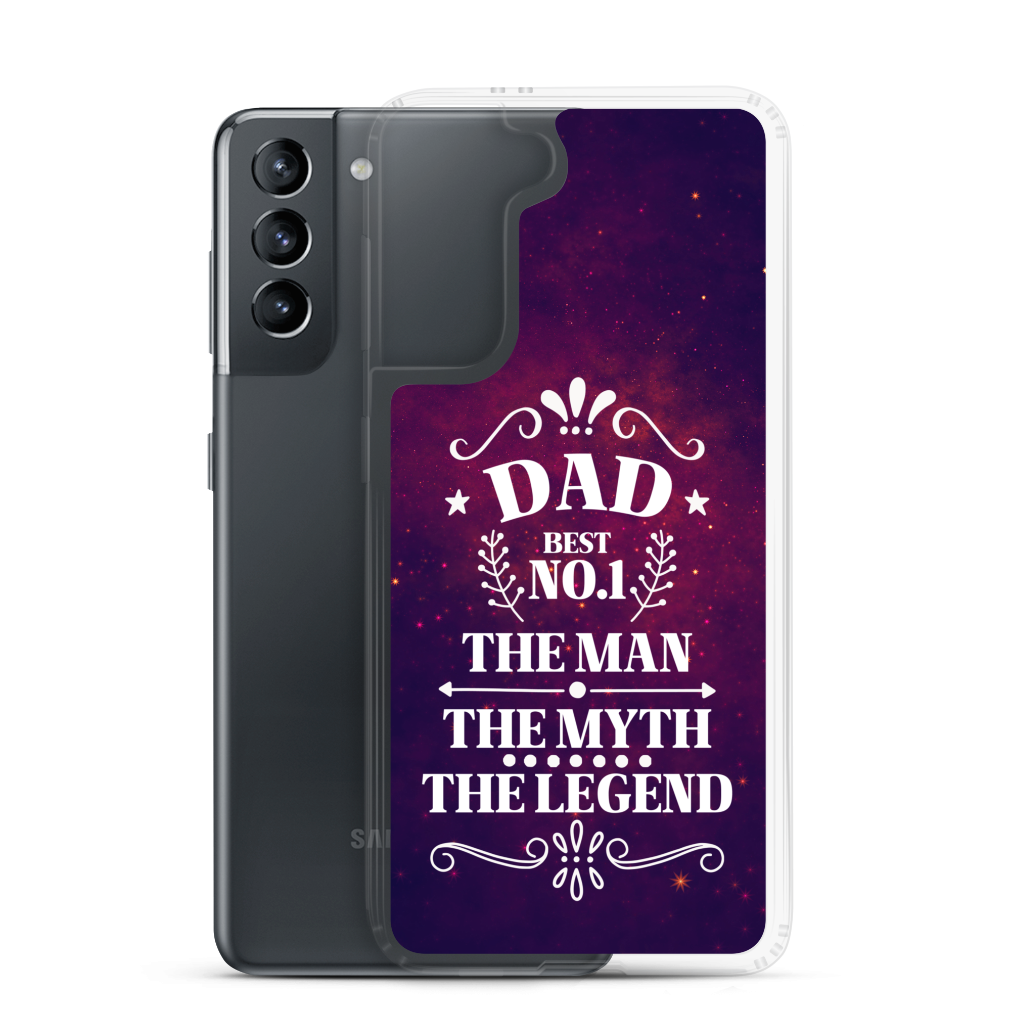 Dad Best Number 1 The Man The Myth The Legend Clear Case for Samsung®