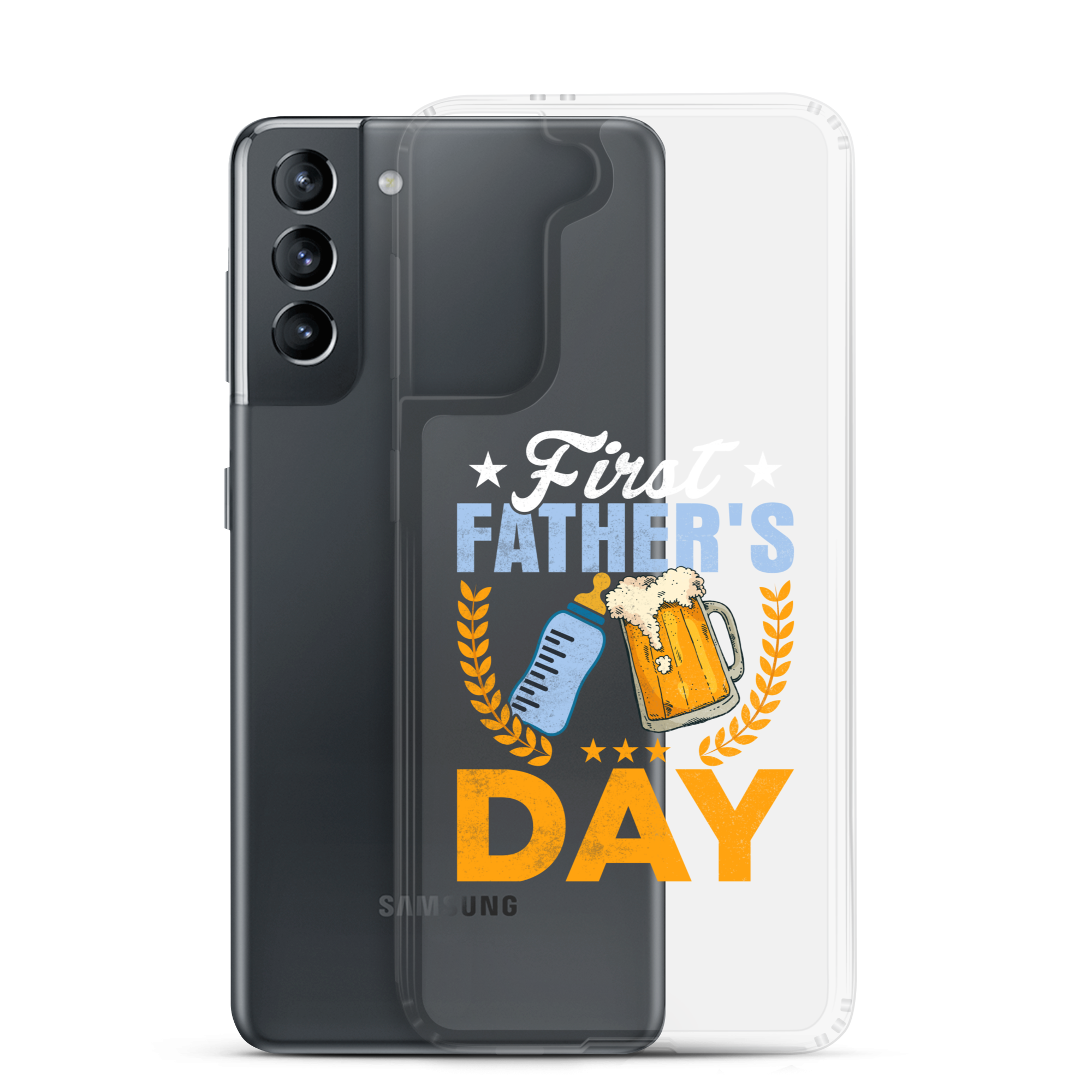 First Father's Day Clear Case for Samsung®