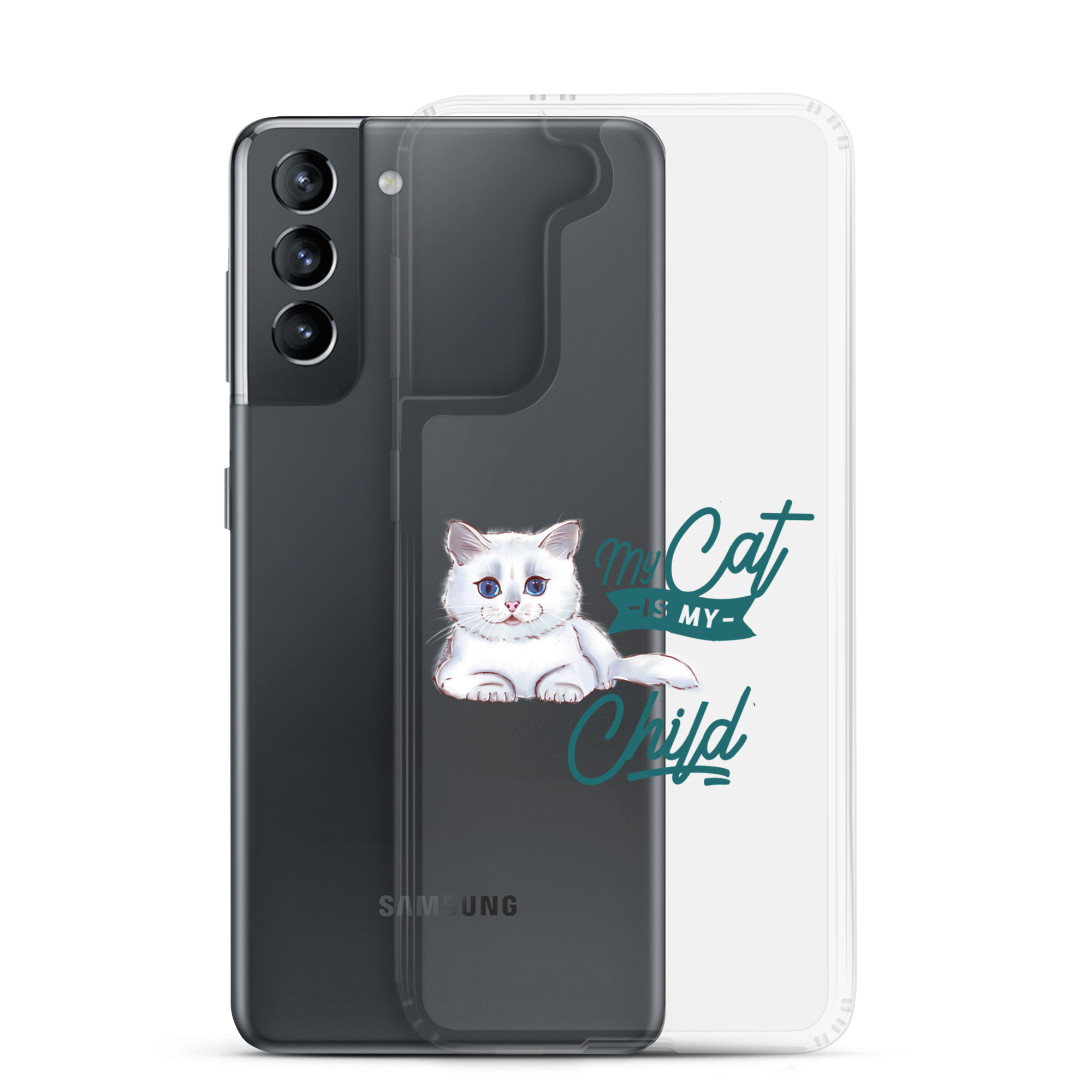 My Cat Is My Child Clear Case for Samsung®