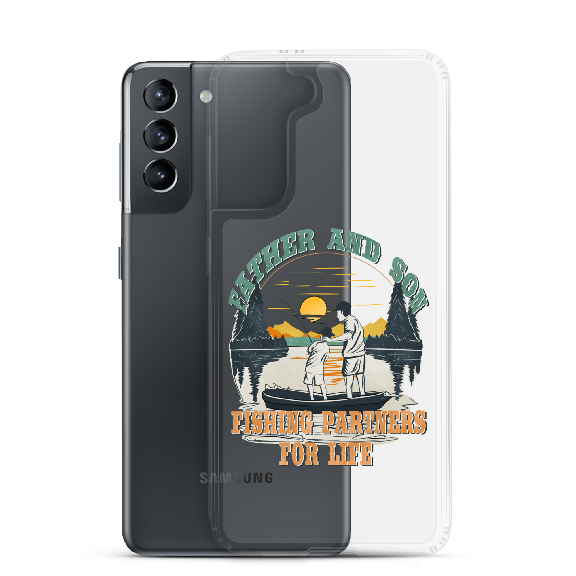 Father And Son Fishing Partners For Life Clear Case for Samsung®