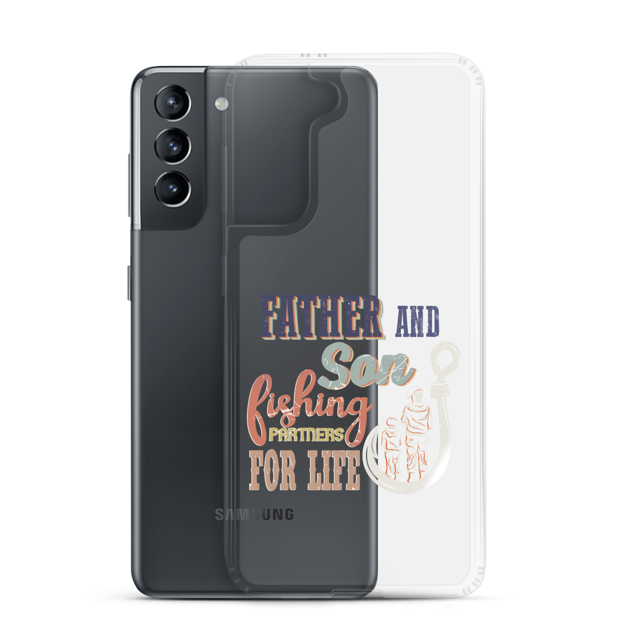 Father And Son Fishing Partners For Life Clear Case for Samsung®