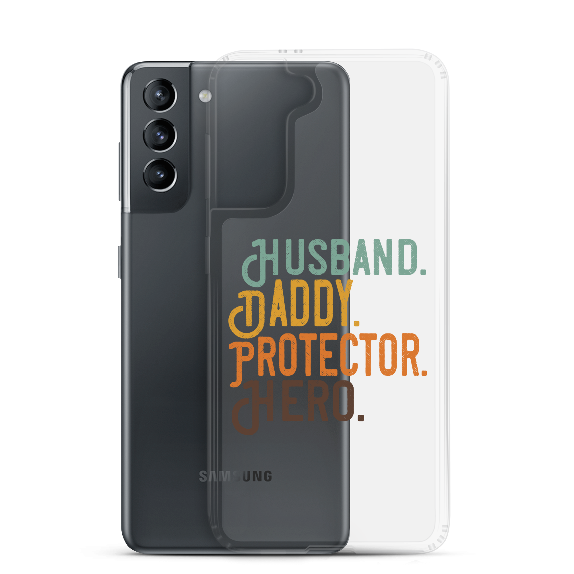 Husband. Daddy. Protector. Hero Clear Case for Samsung®