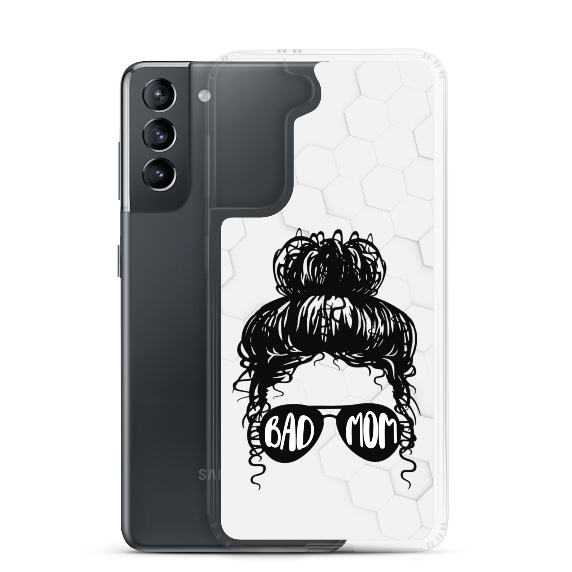 Bad Mom Messy Bun Clear Case for Samsung®