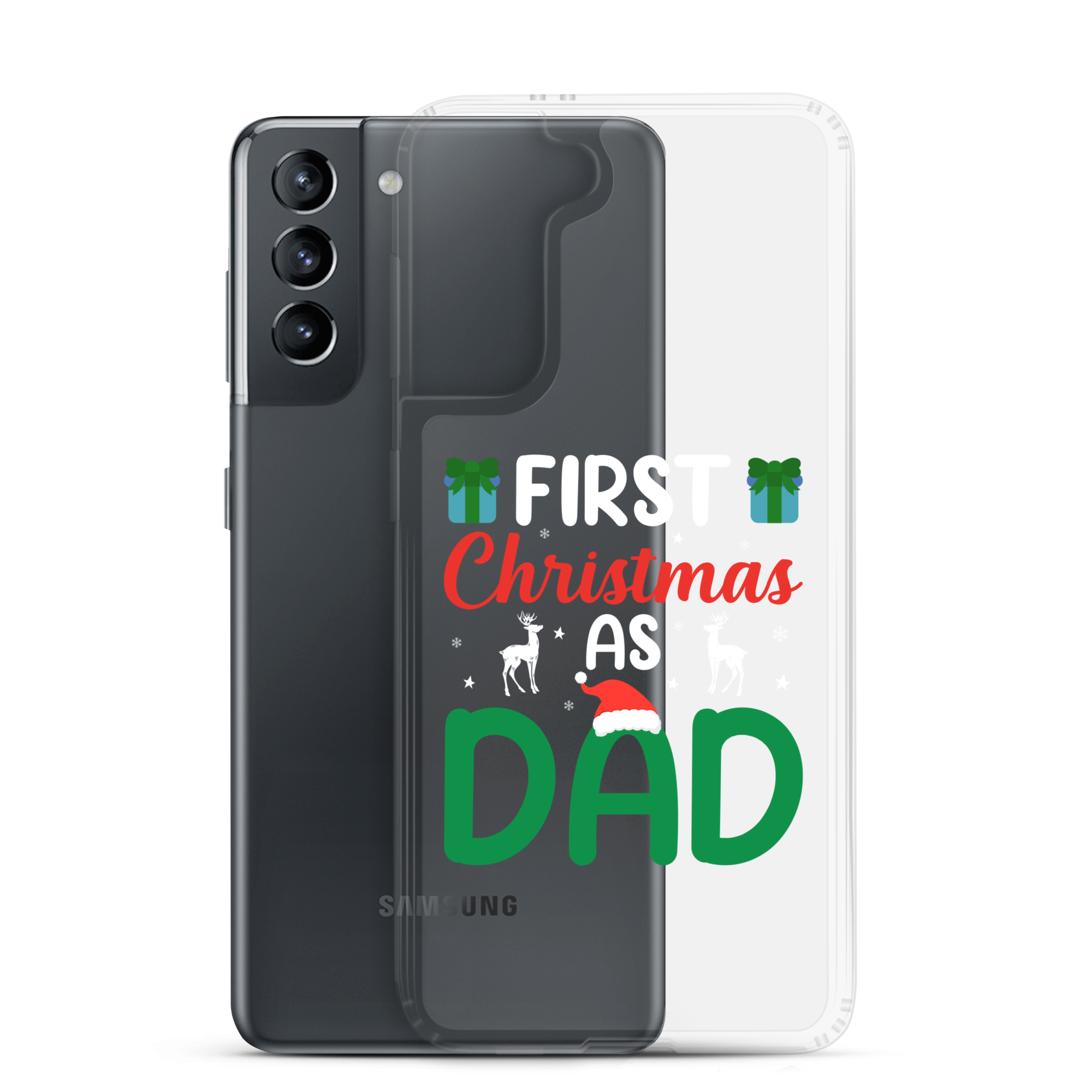 First Christmas As Dad Clear Case for Samsung®