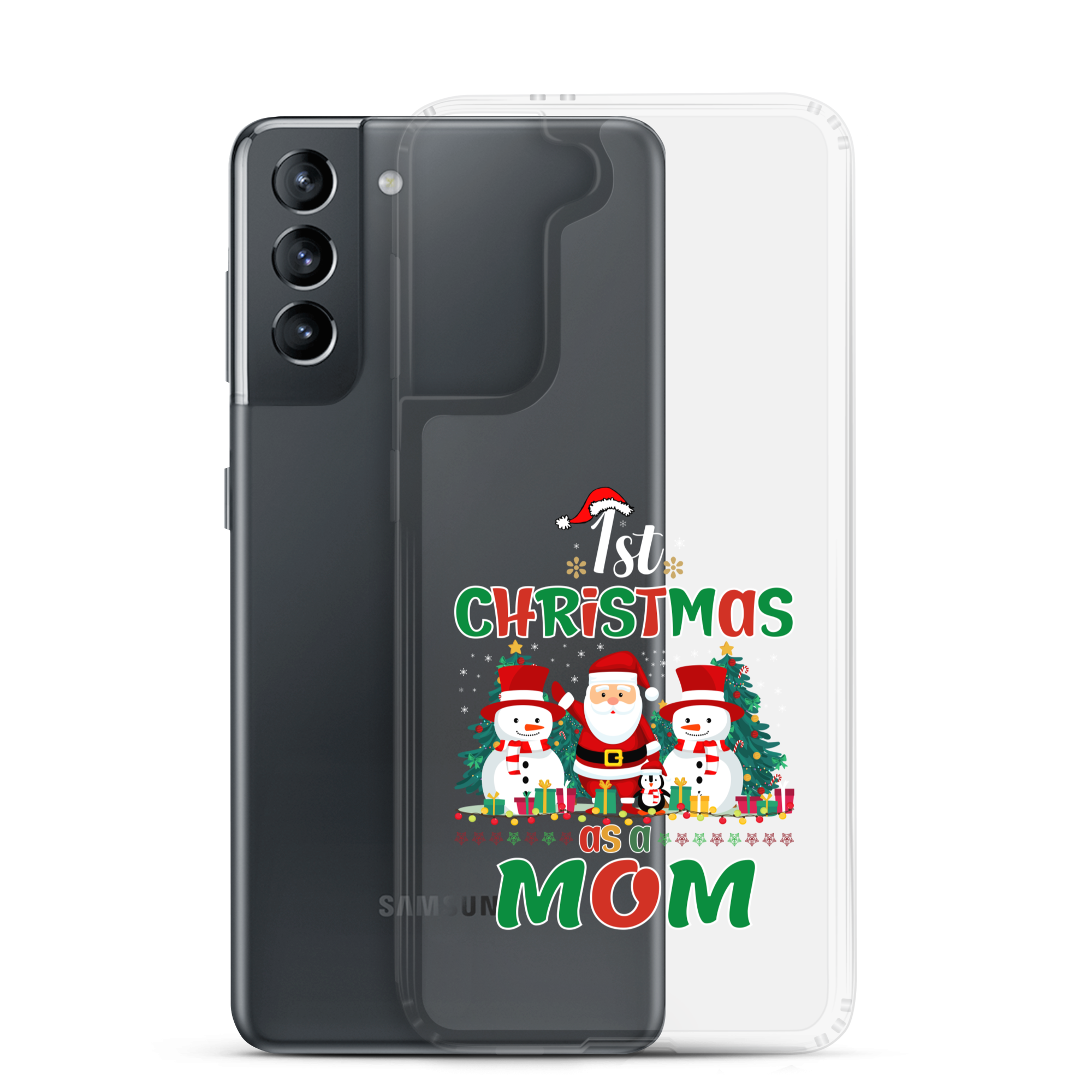 1st Christmas As A Mom Clear Case for Samsung®