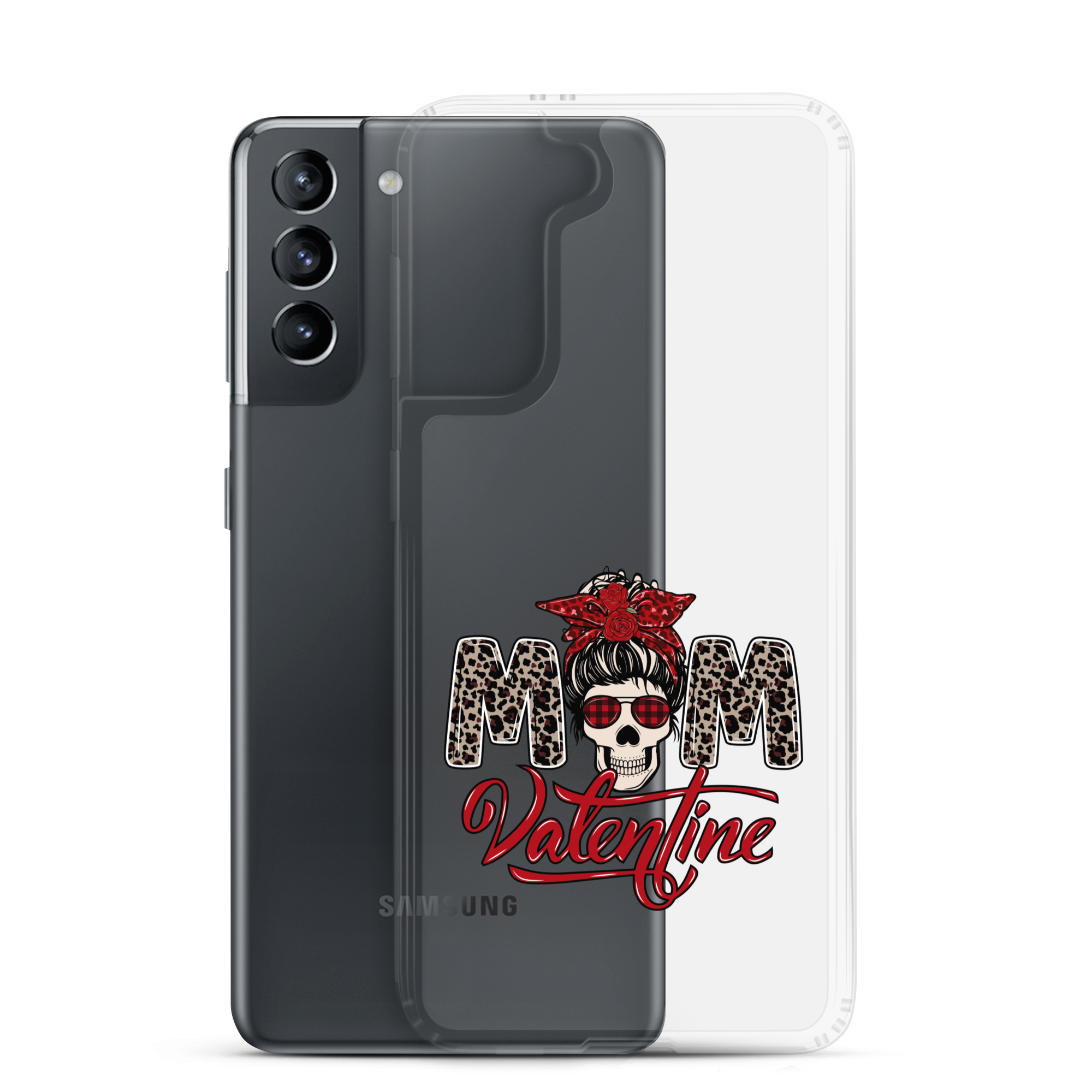 Skull Mom Valentine Clear Case for Samsung®