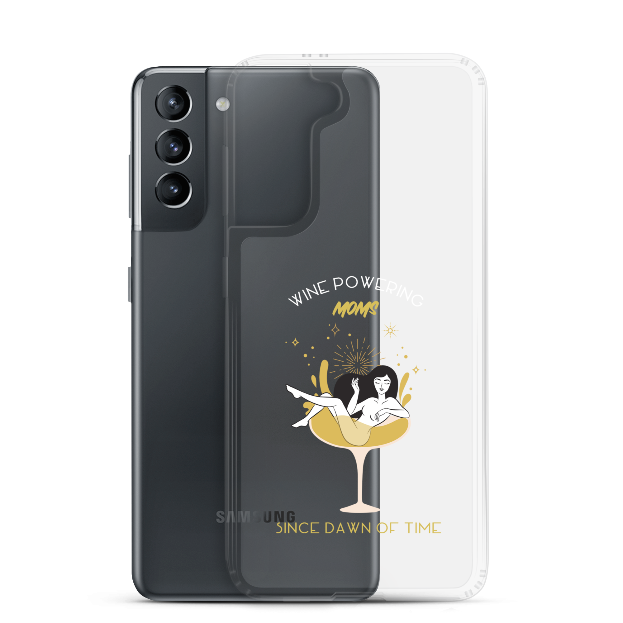 Wine Powering Moms Since Dawn Of Time Clear Case for Samsung®