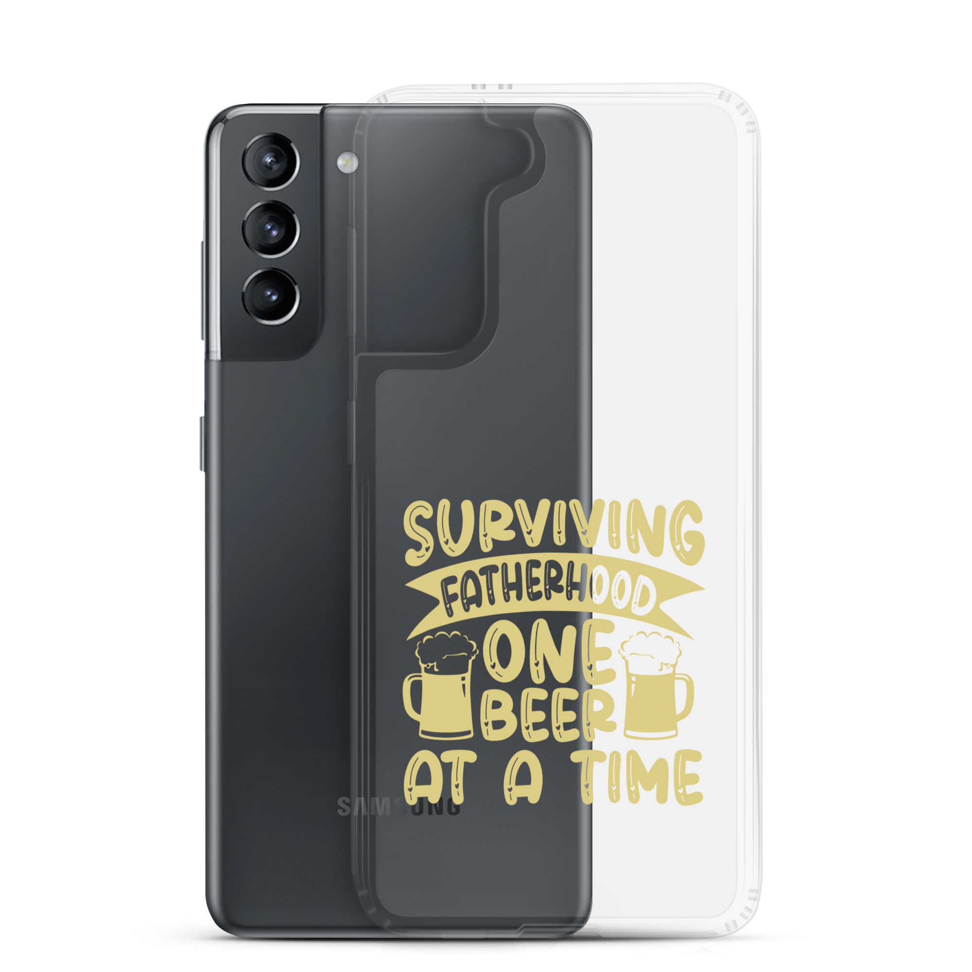 Surviving Fatherhood One Beer At A time Clear Case for Samsung®