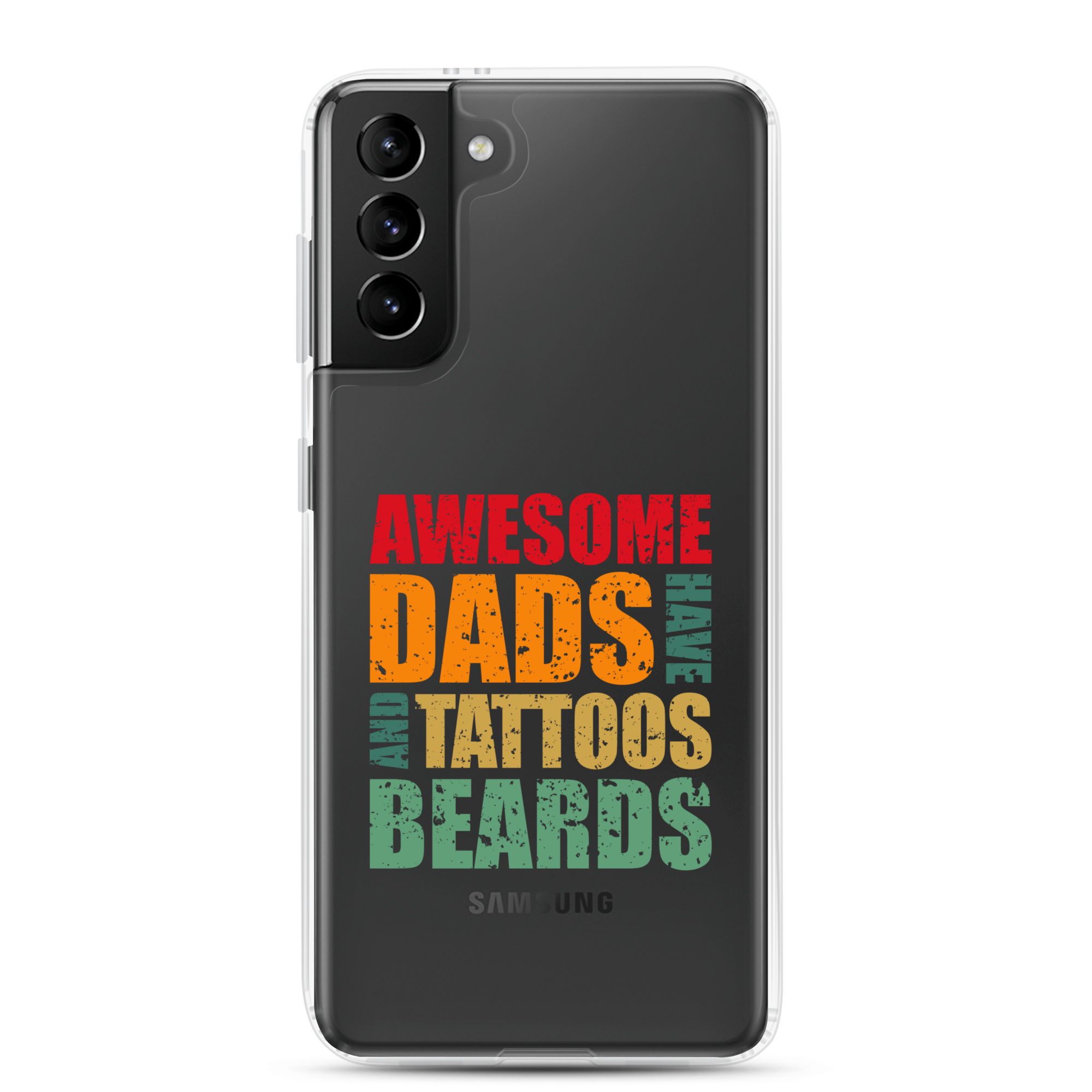 Awesome Dads Tattoos Beards Clear Case for Samsung®