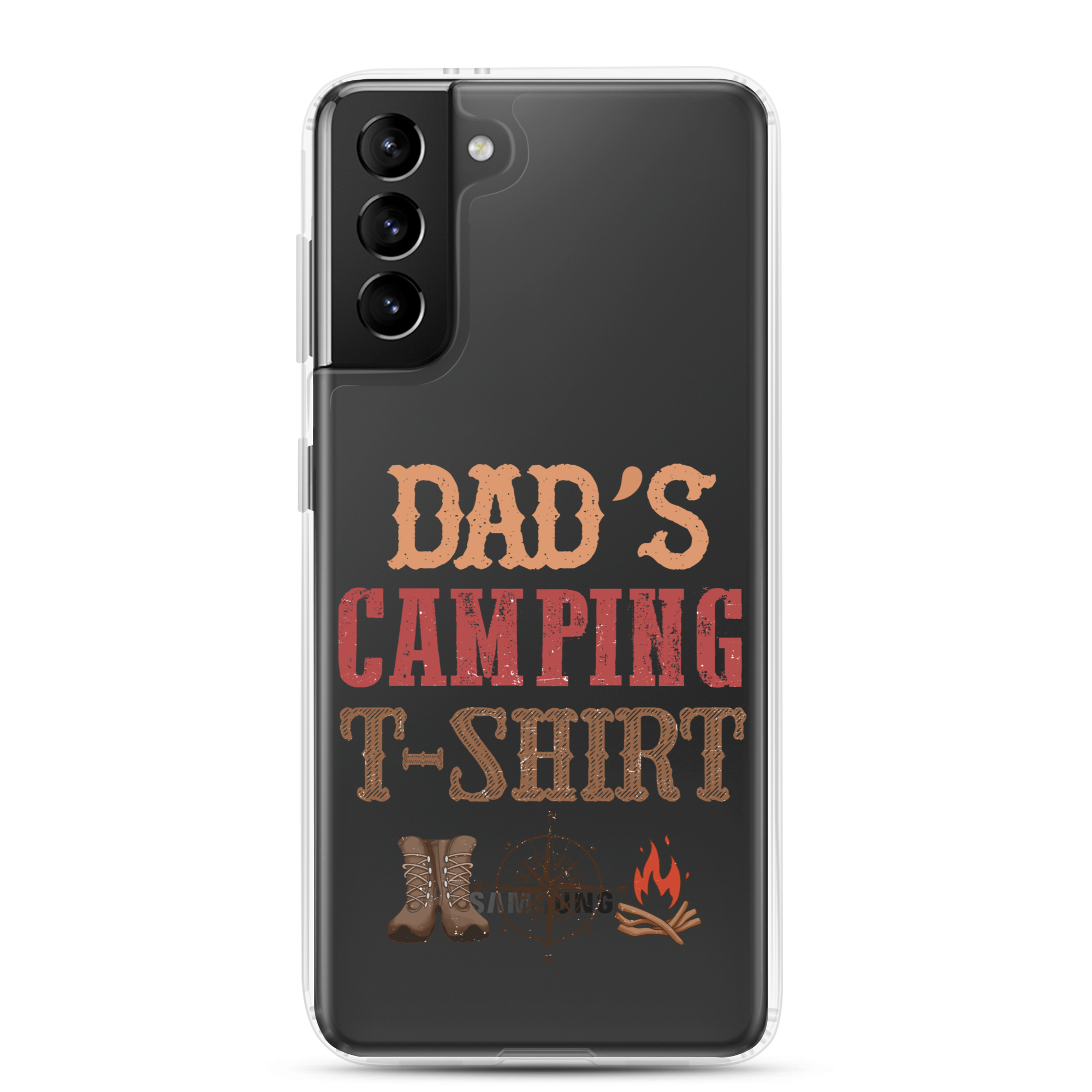 Dad's Camping T-Shirt Clear Case for Samsung®