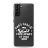 Dad's Garage Free Advice And Cold Beer Clear Case for Samsung®