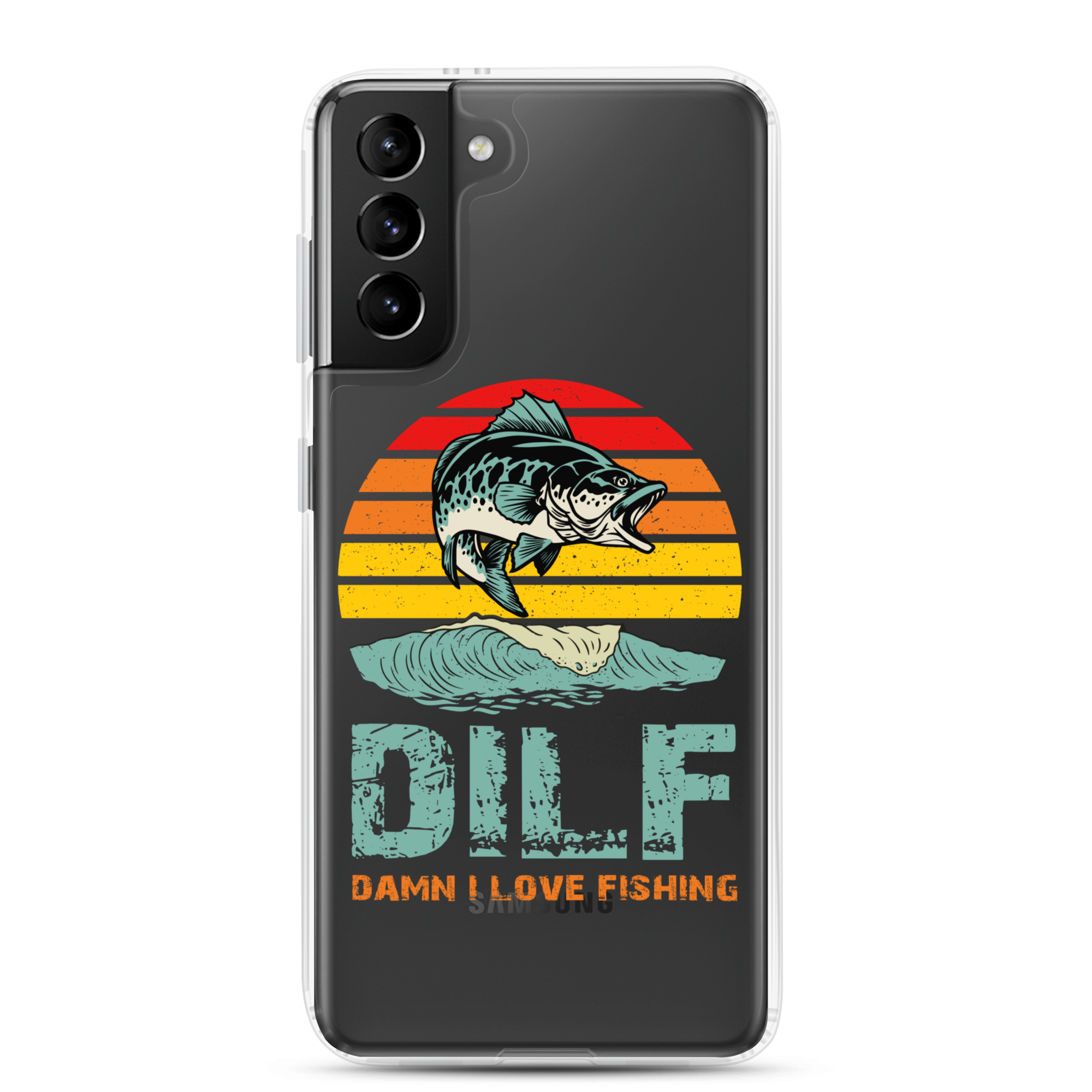 Dilf Damn I Love Fishing Clear Case for Samsung®