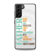 Brave Hero Kind Protector Smart Fun Hardworking Best Loving Supportive Friend Understanding Father Clear Case for Samsung®