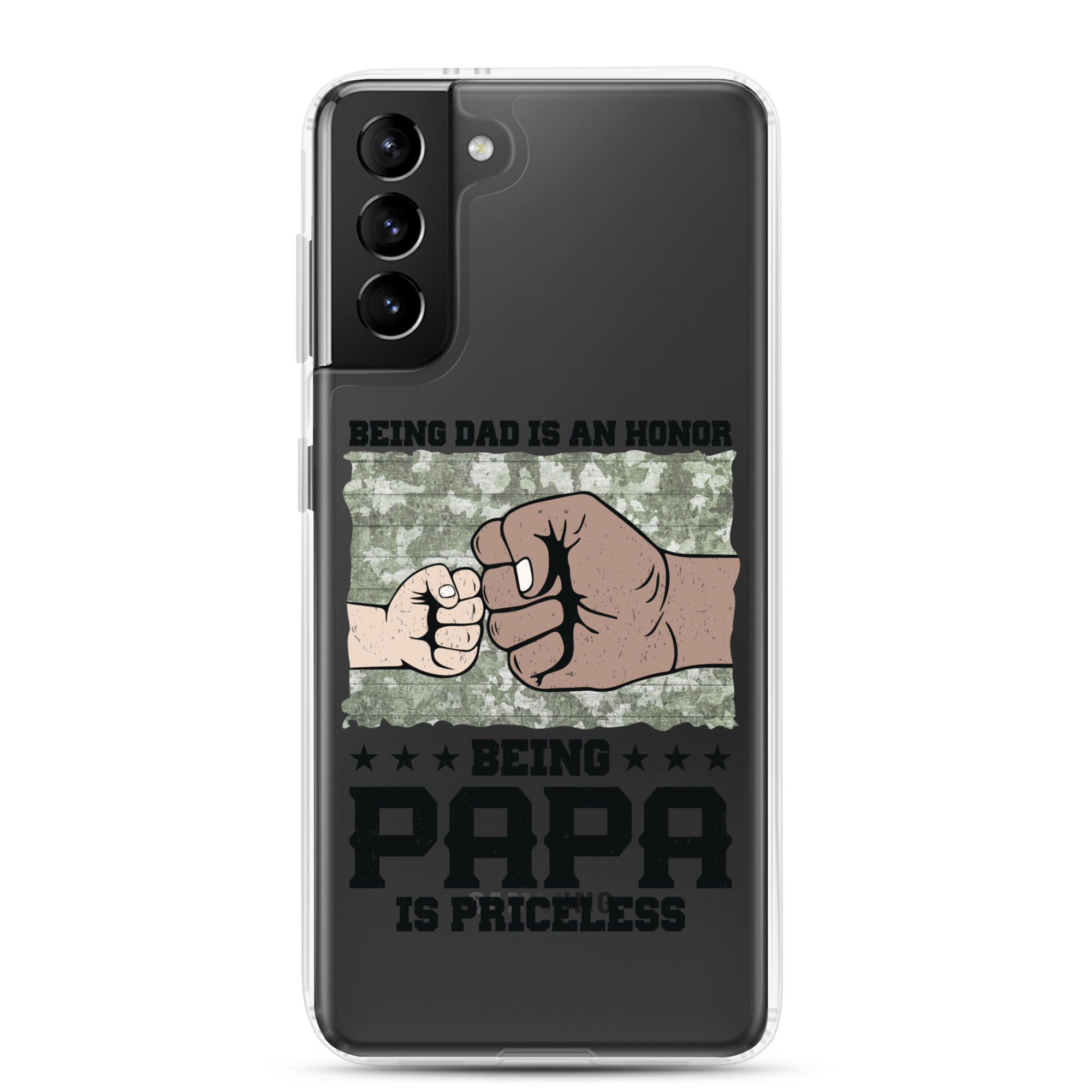 Being Dad Is An Honor Being Papa Is Priceless Clear Case for Samsung®