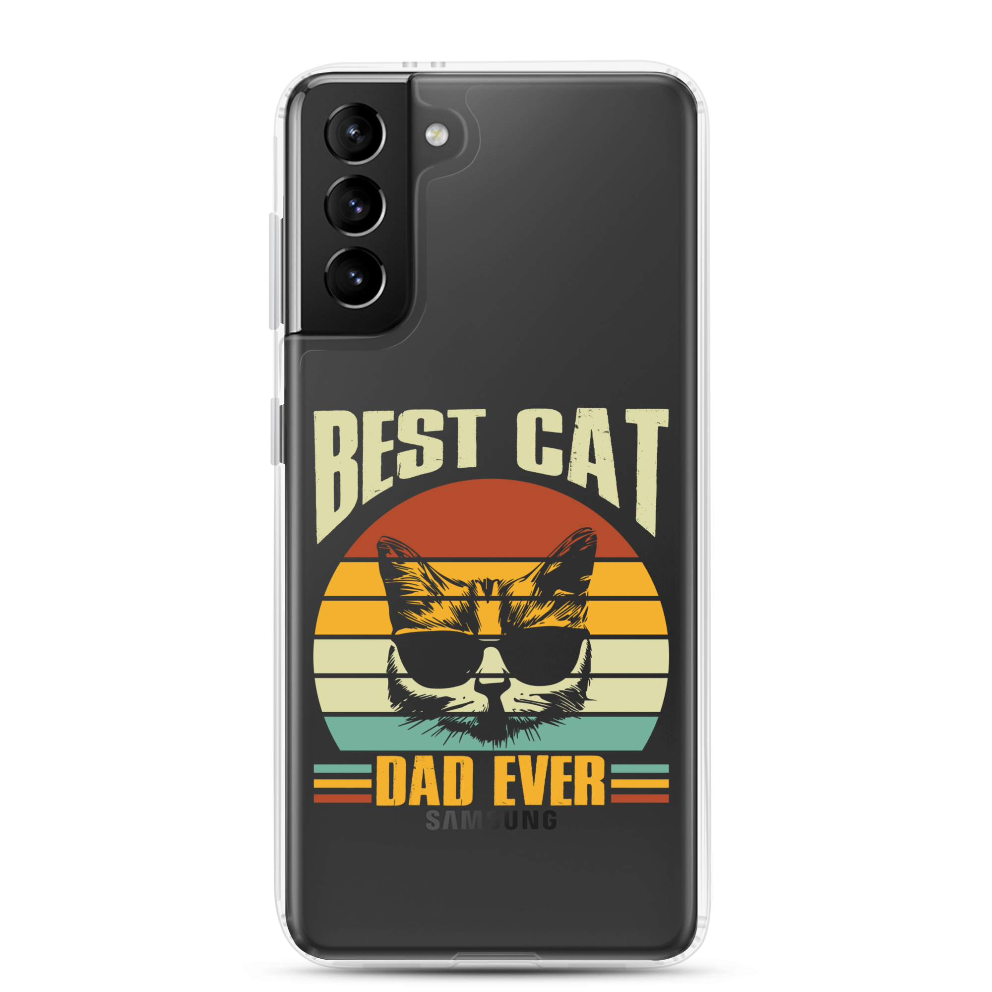 Best Cat Dad Ever Clear Case for Samsung®