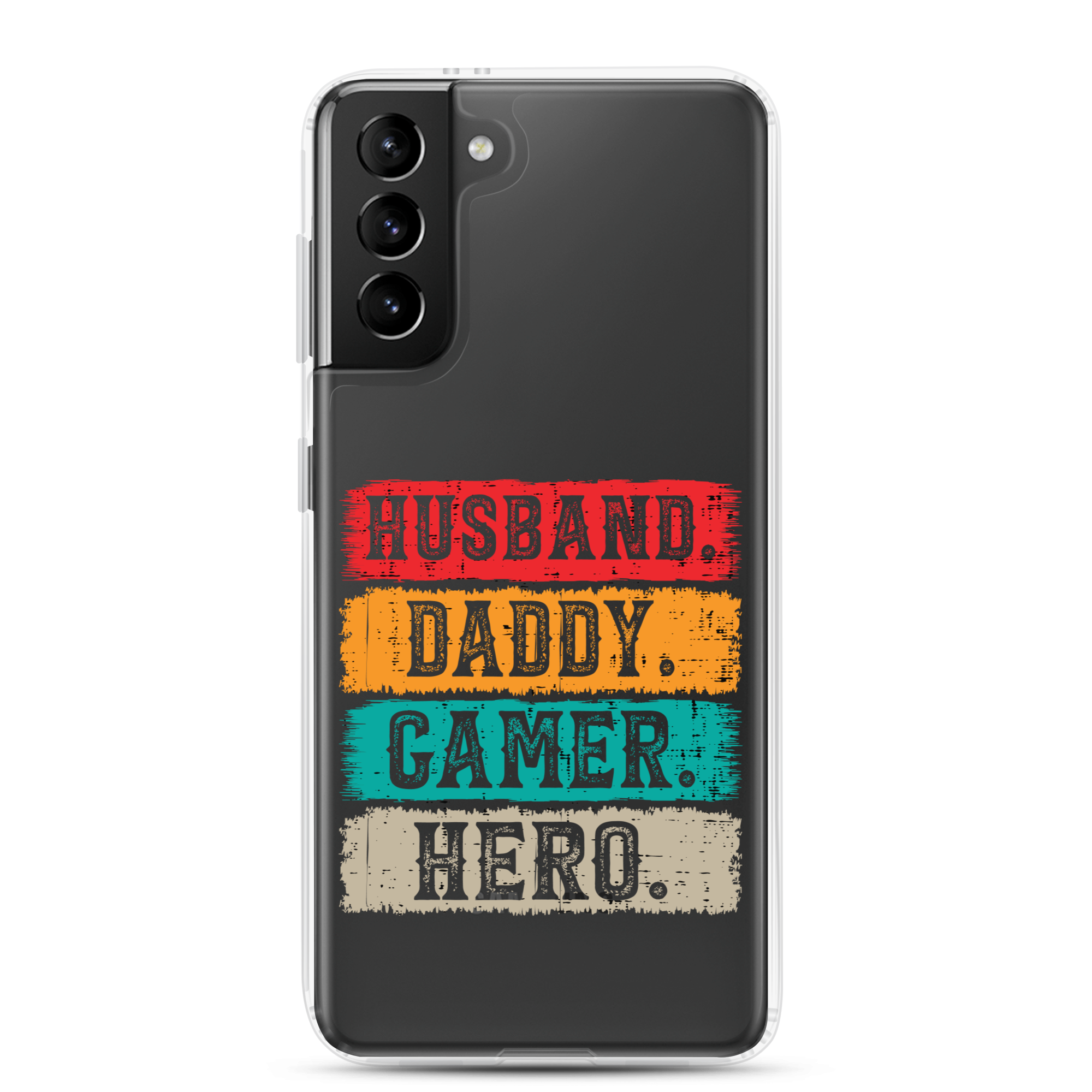 Husband, Daddy, Gamer, Hero Clear Case for Samsung®