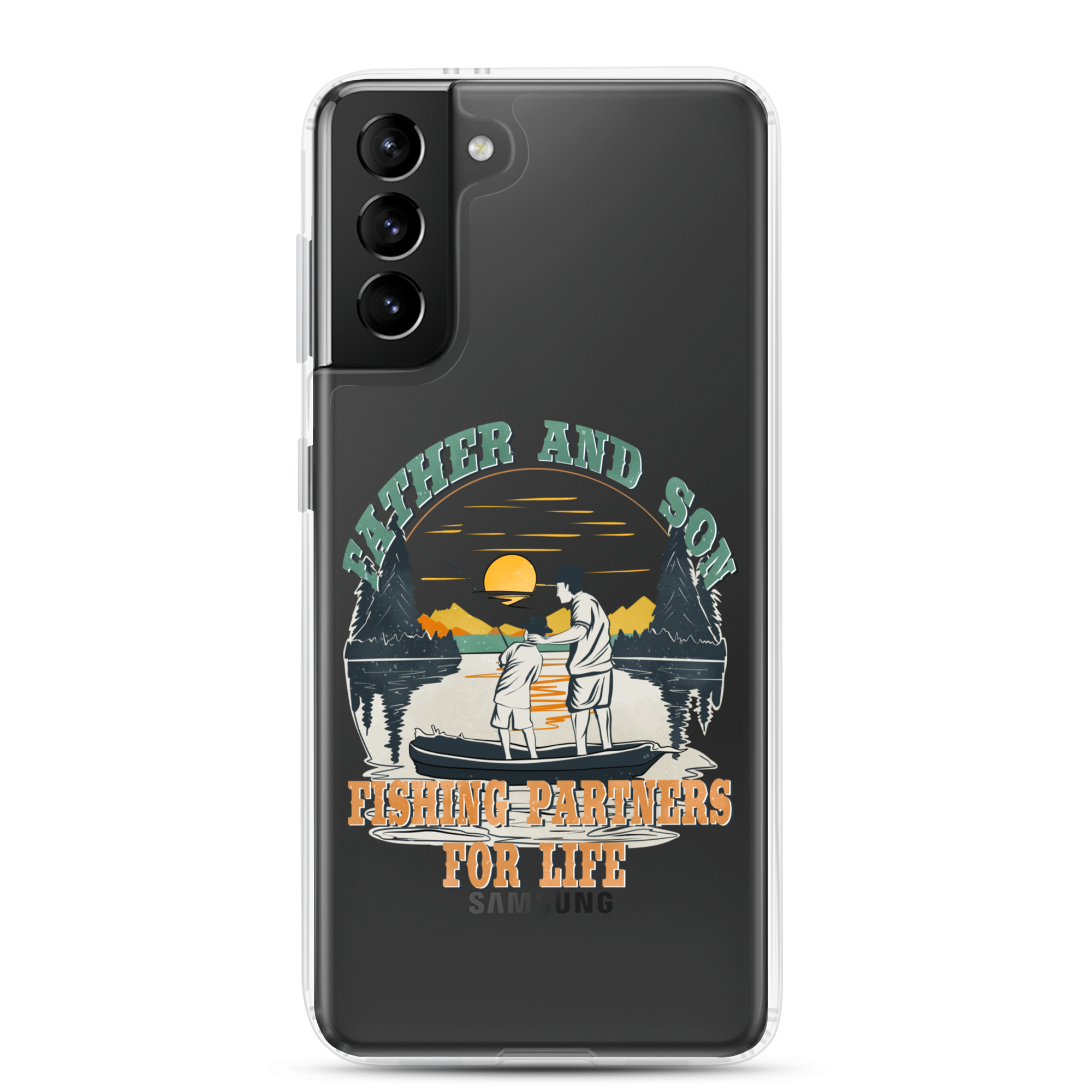 Father And Son Fishing Partners For Life Clear Case for Samsung®