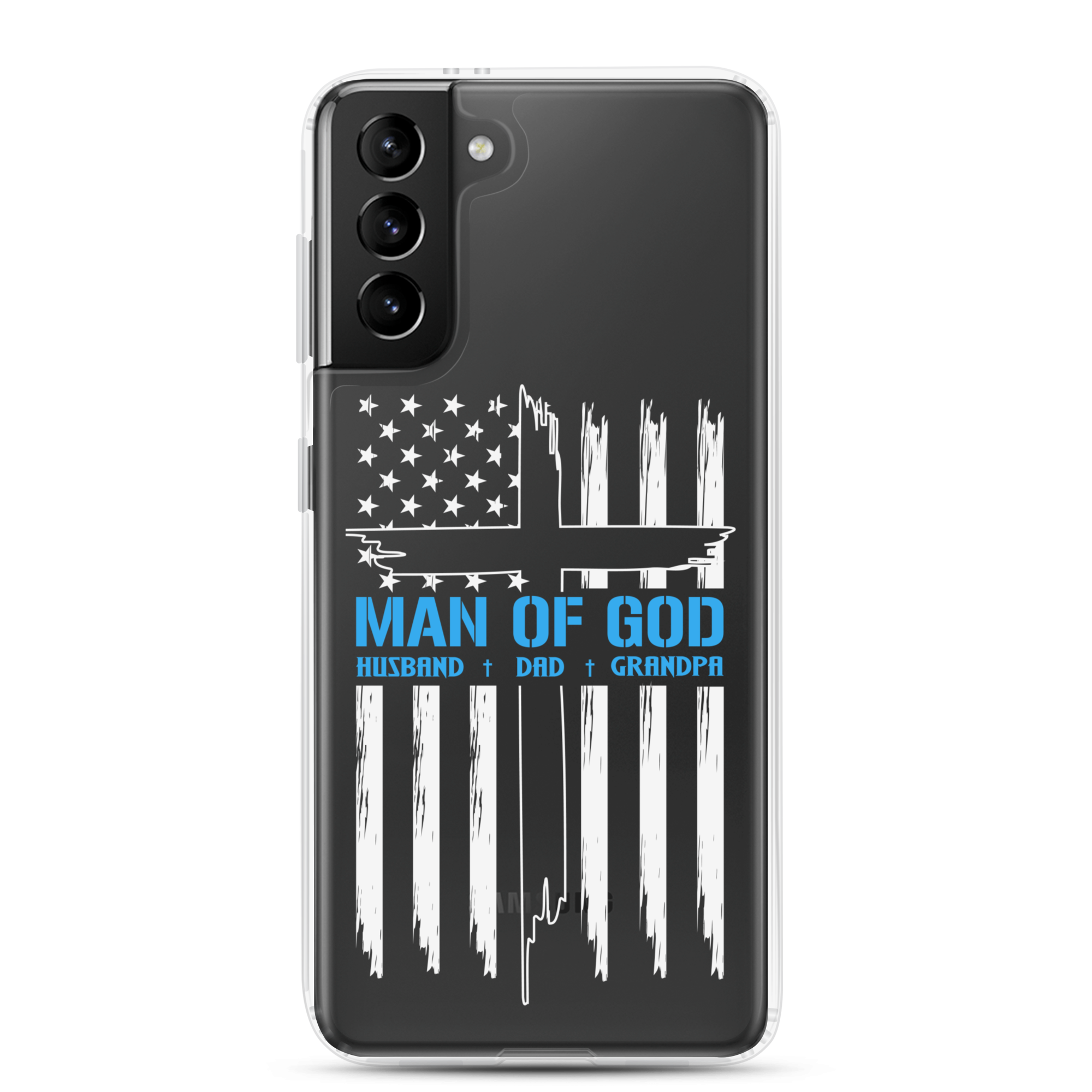 Man Of God Husband Dad Grandpa Clear Case for Samsung®