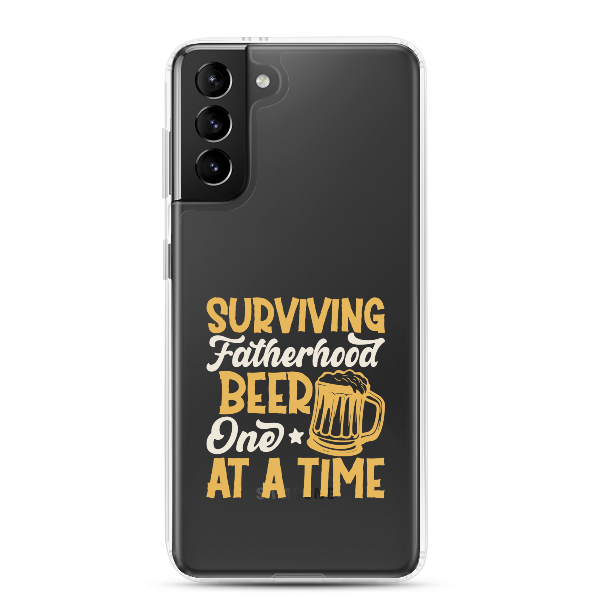 Surviving Fatherhood One Beer At A time Clear Case for Samsung®