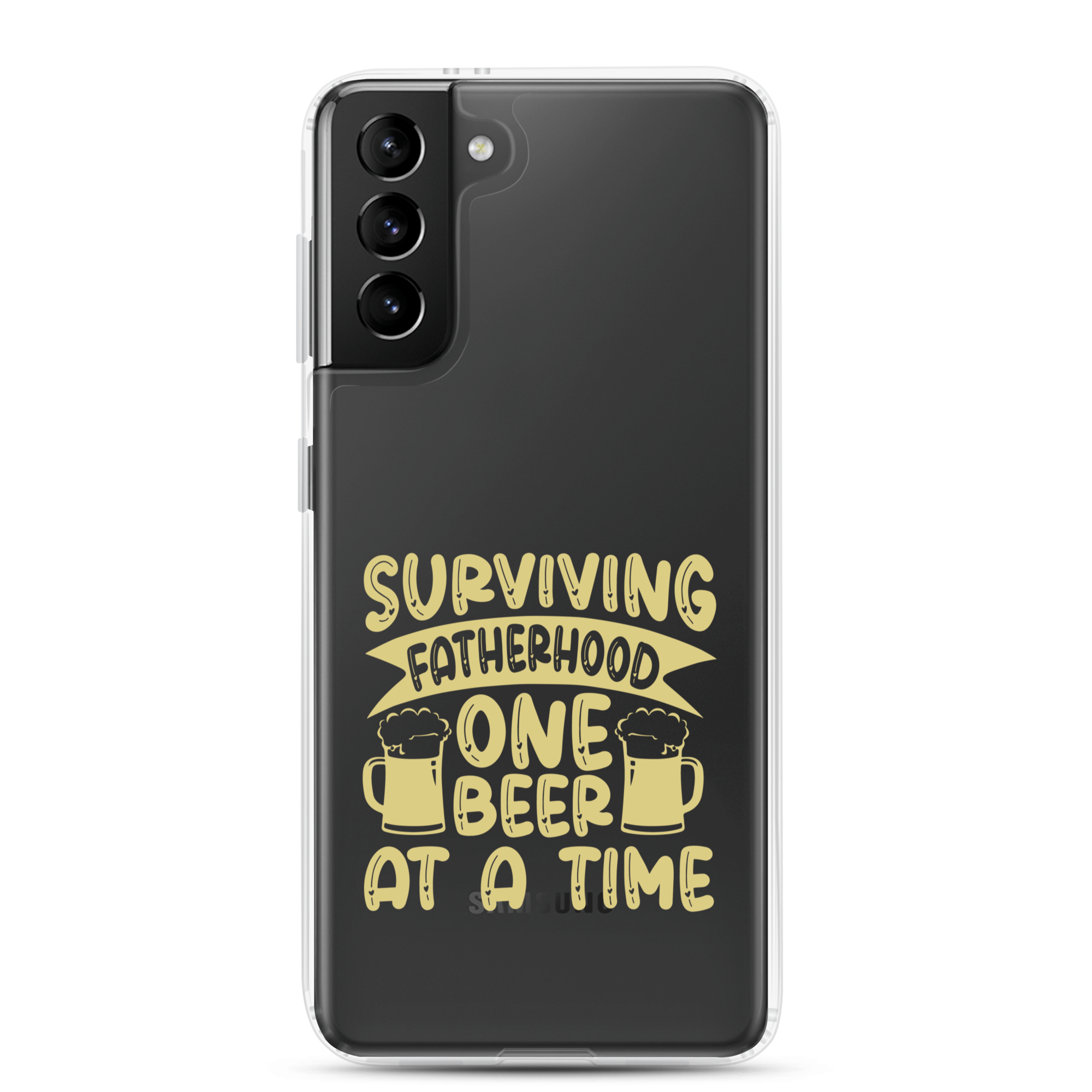 Surviving Fatherhood One Beer At A time Clear Case for Samsung®