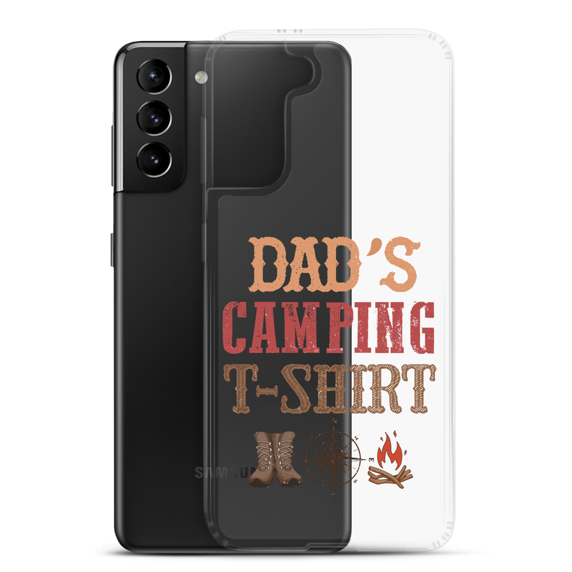 Dad's Camping T-Shirt Clear Case for Samsung®