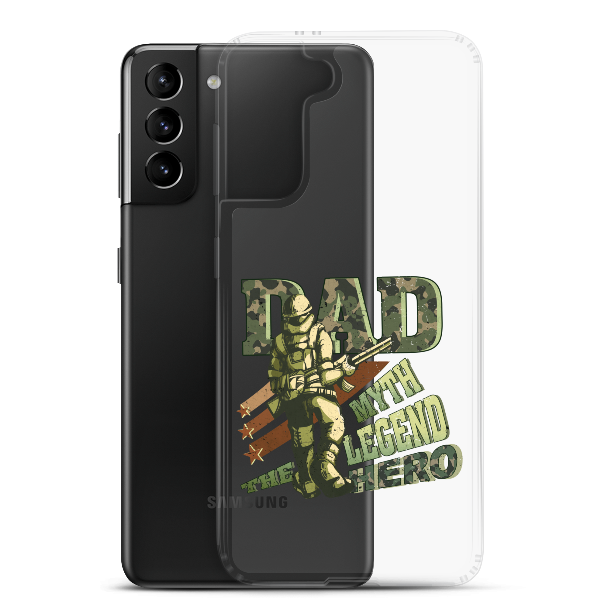 Dad The Myth The Legend The Hero Clear Case for Samsung®