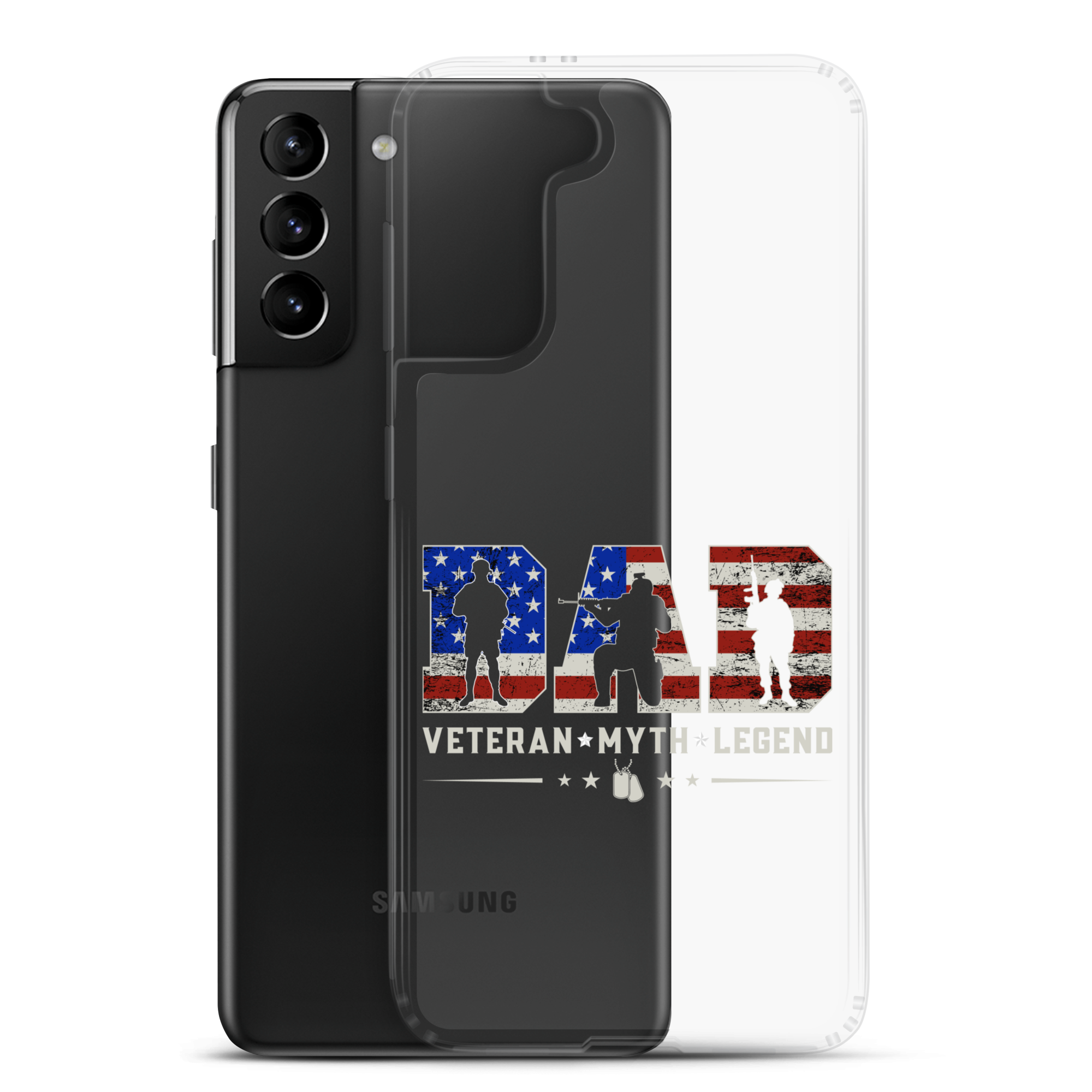 Dad Veteran Myth Legend Clear Case for Samsung®