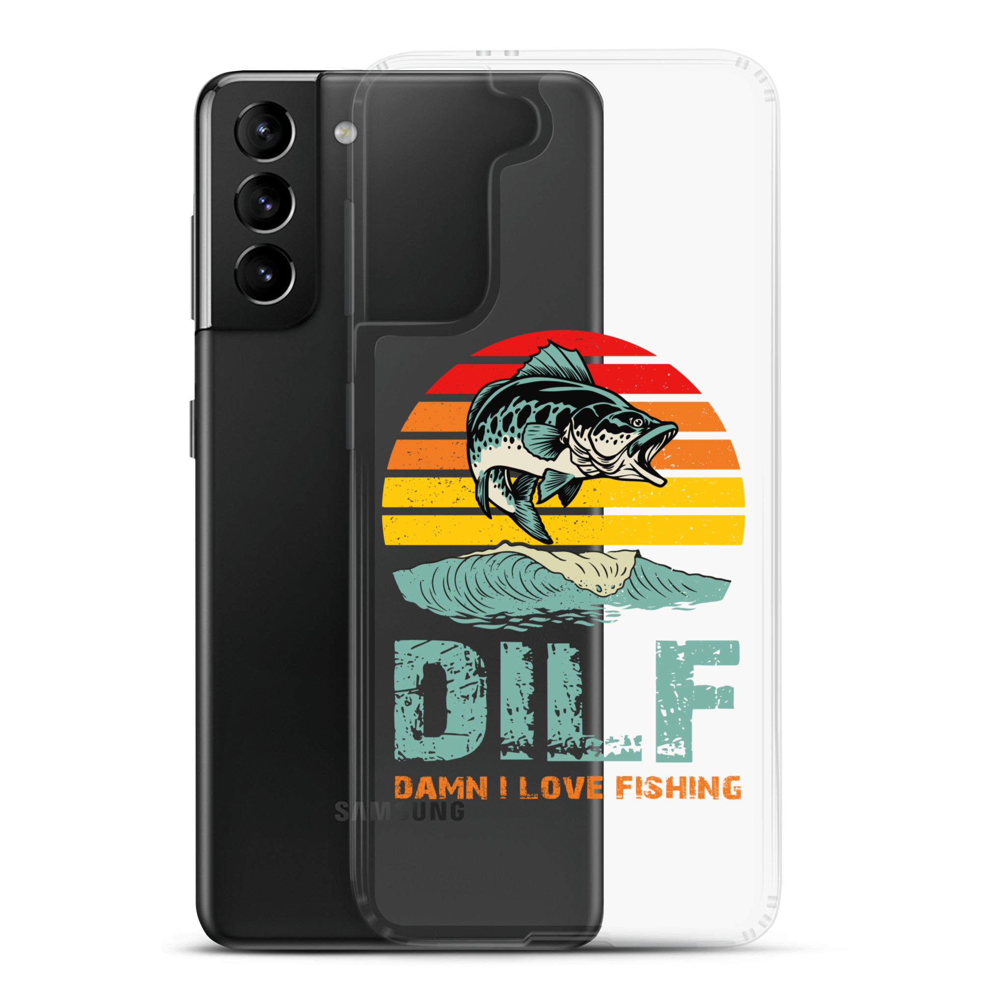 Dilf Damn I Love Fishing Clear Case for Samsung®