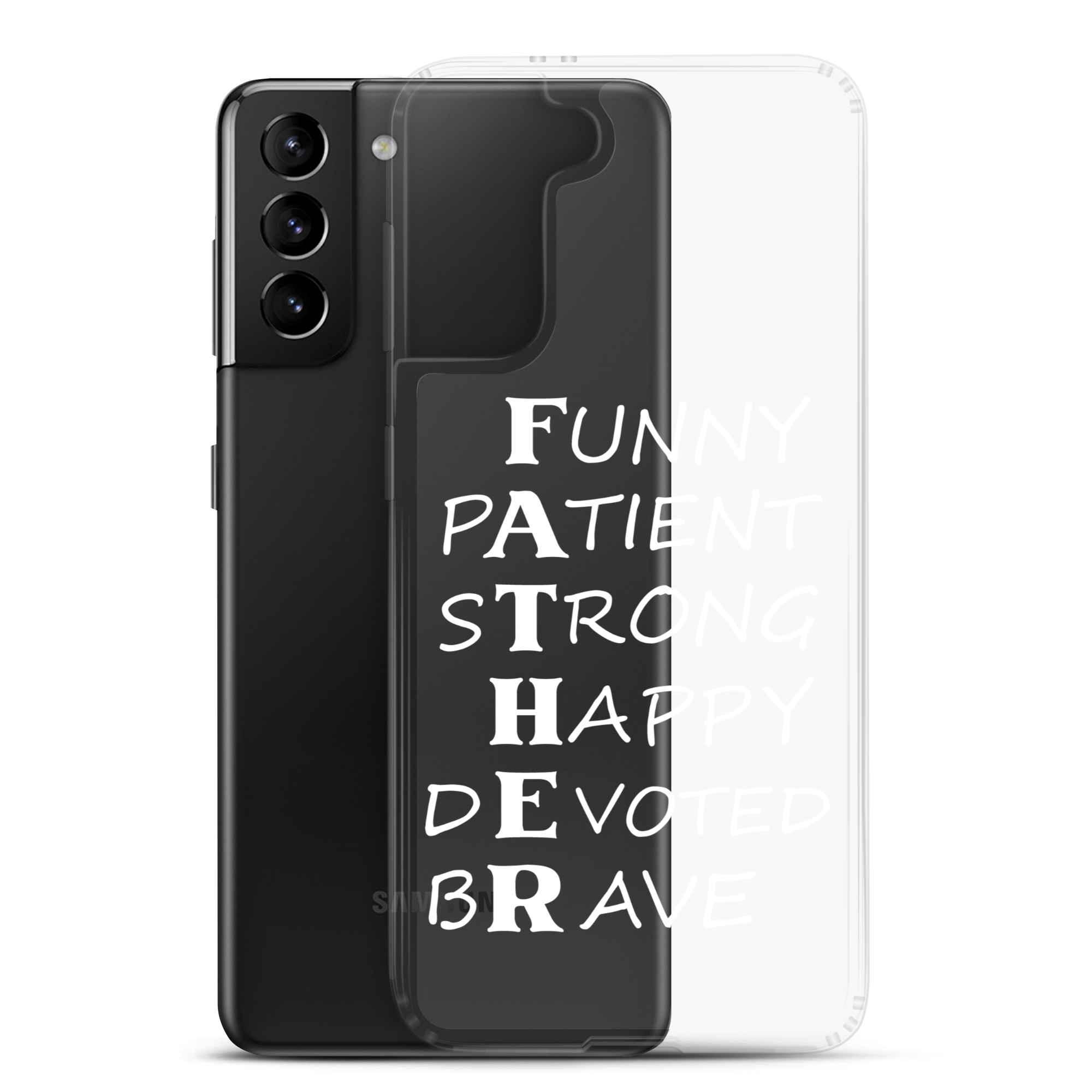 Funny Patient Strong Happy Devoted Brave Clear Case for Samsung®