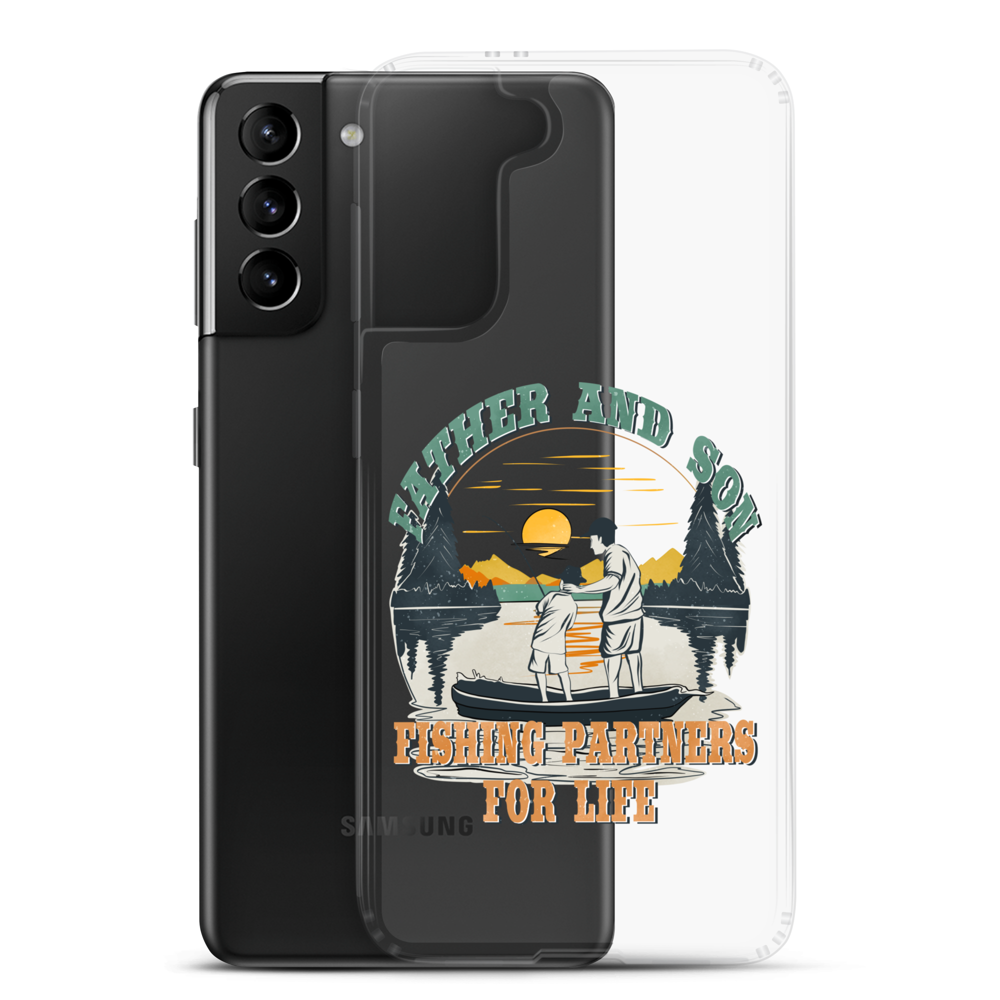 Father And Son Fishing Partners For Life Clear Case for Samsung®