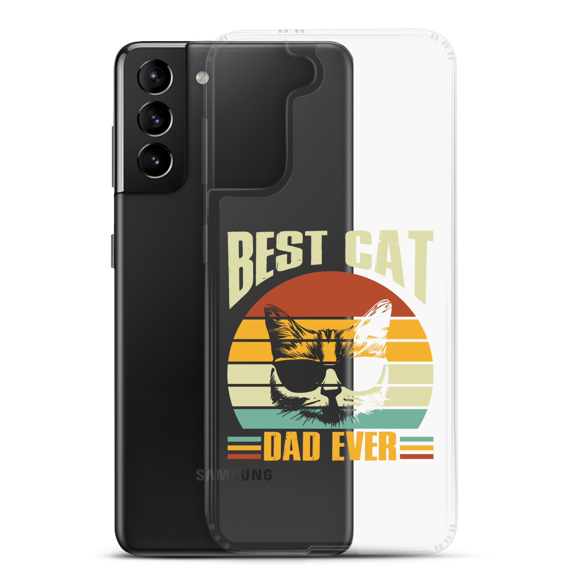 Best Cat Dad Ever Clear Case for Samsung®