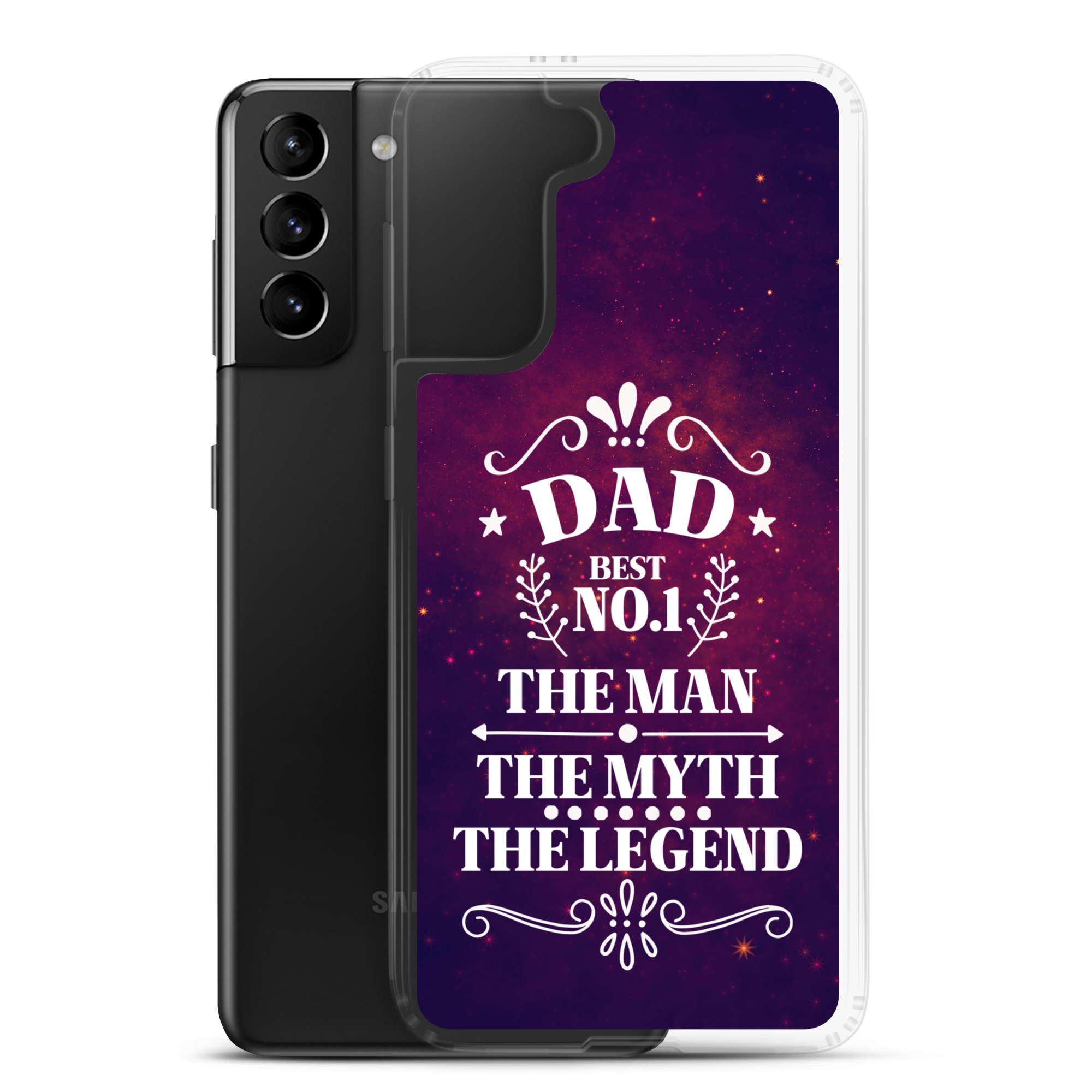 Dad Best Number 1 The Man The Myth The Legend Clear Case for Samsung®