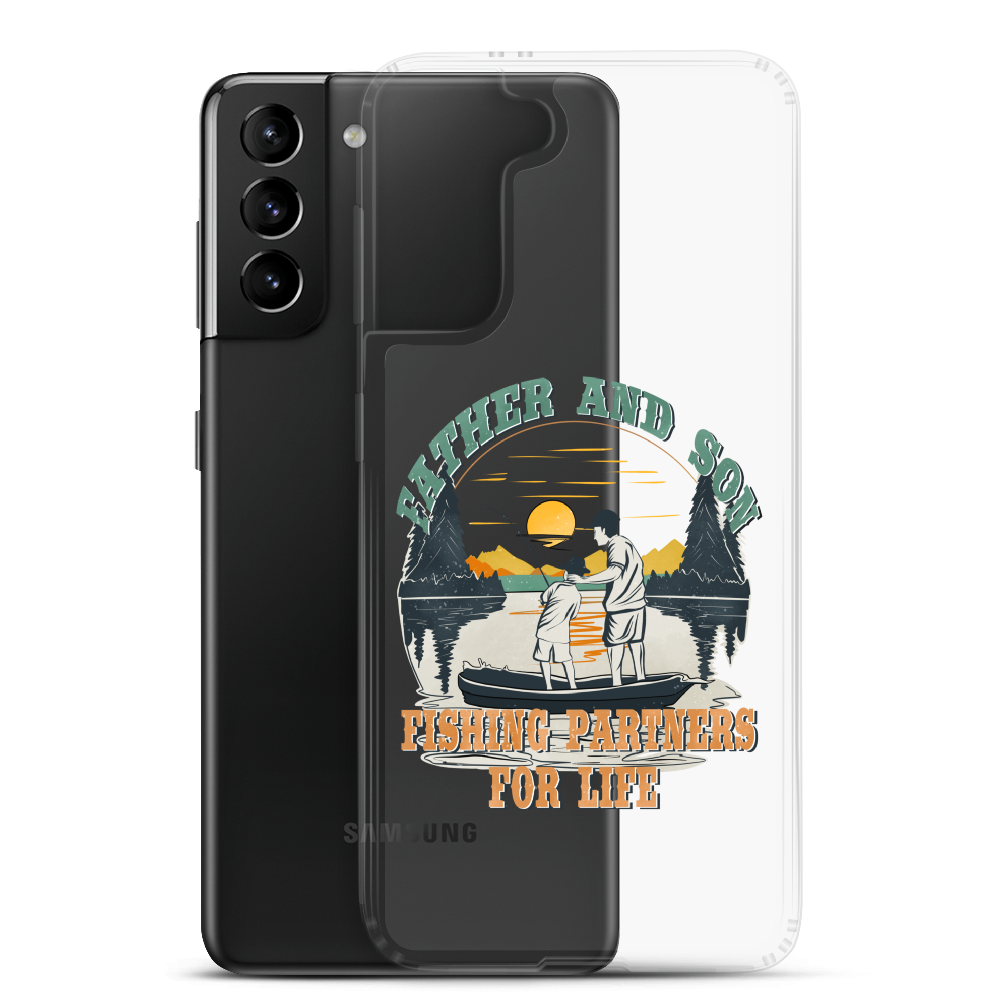 Father And Son Fishing Partners For Life Clear Case for Samsung®