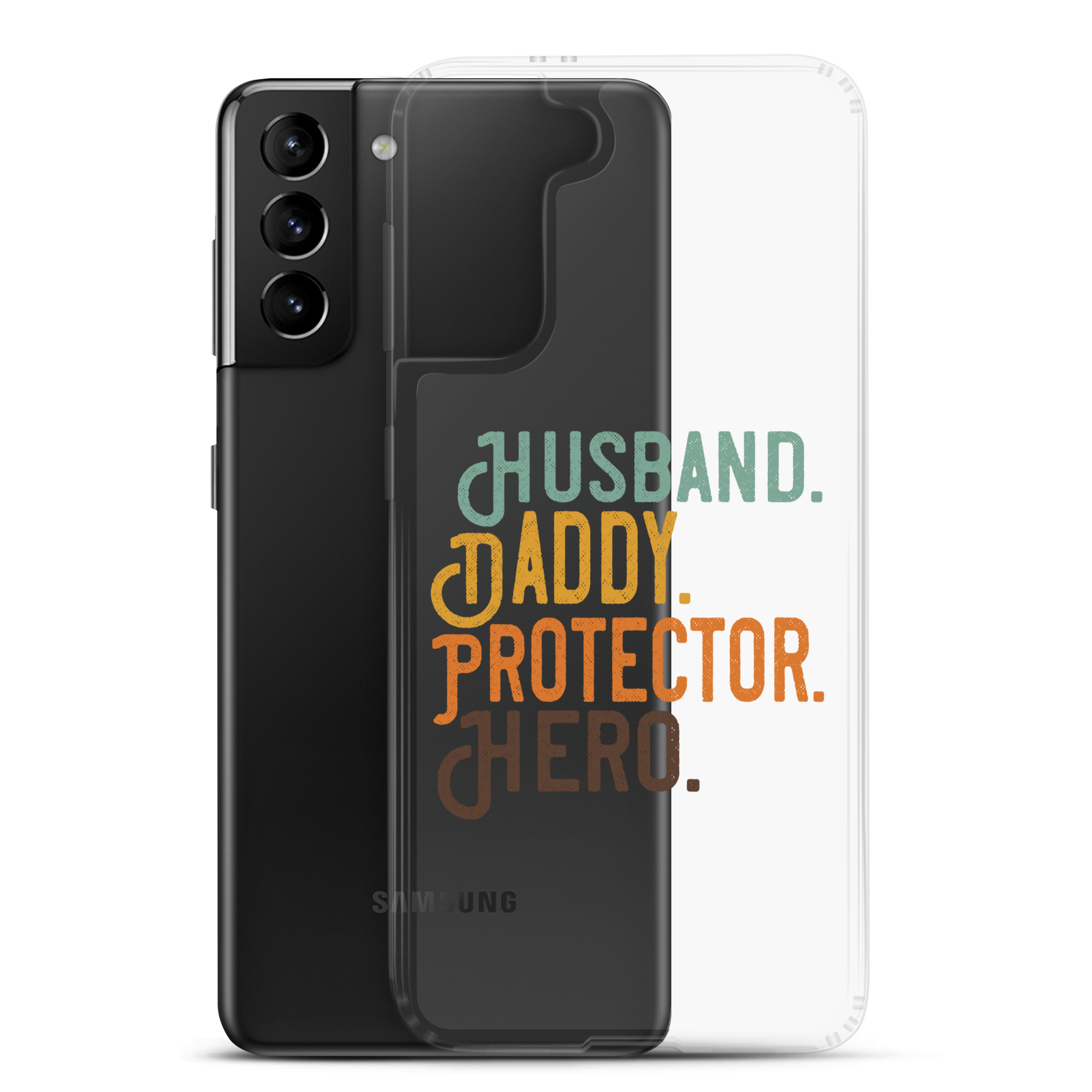 Husband. Daddy. Protector. Hero Clear Case for Samsung®