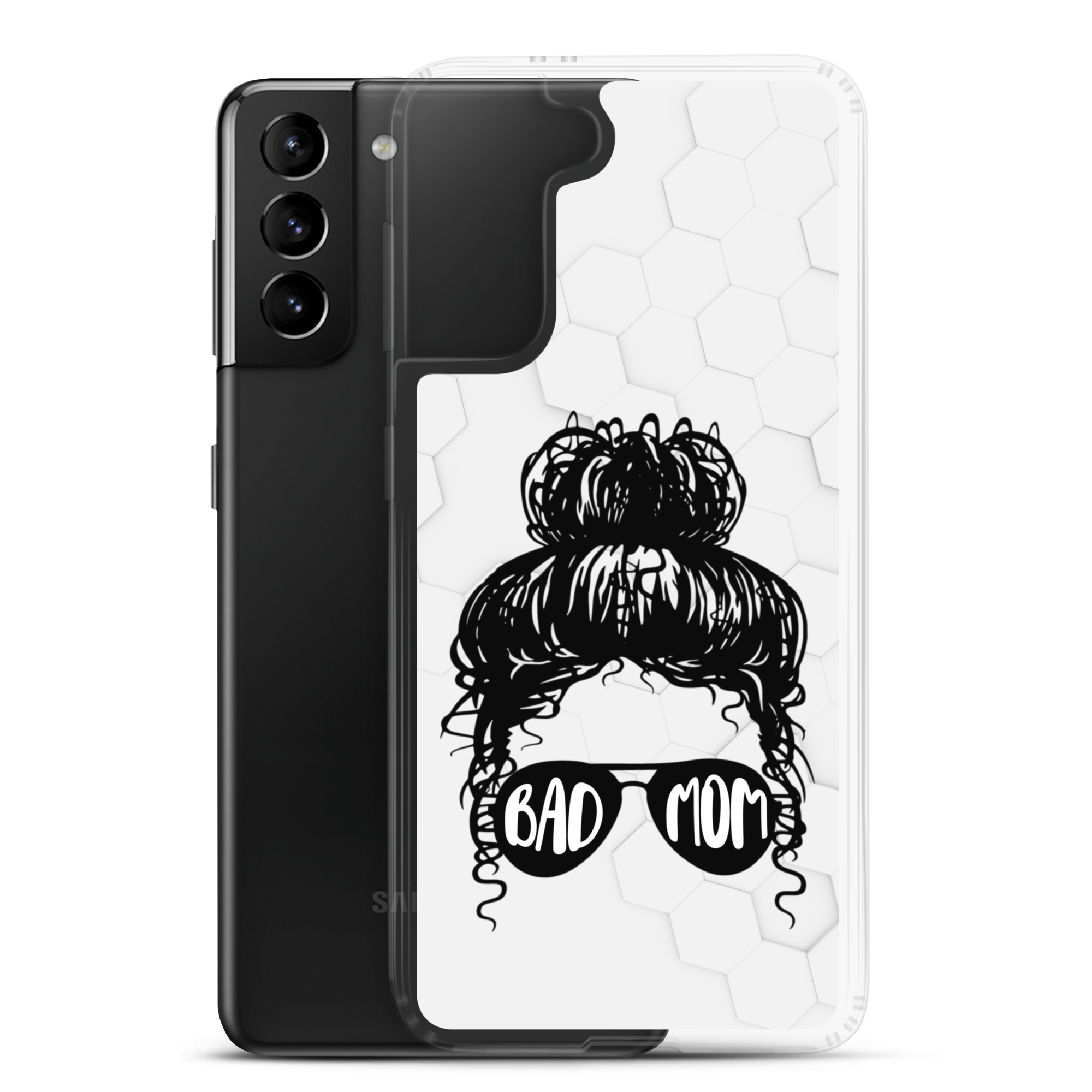 Bad Mom Messy Bun Clear Case for Samsung®