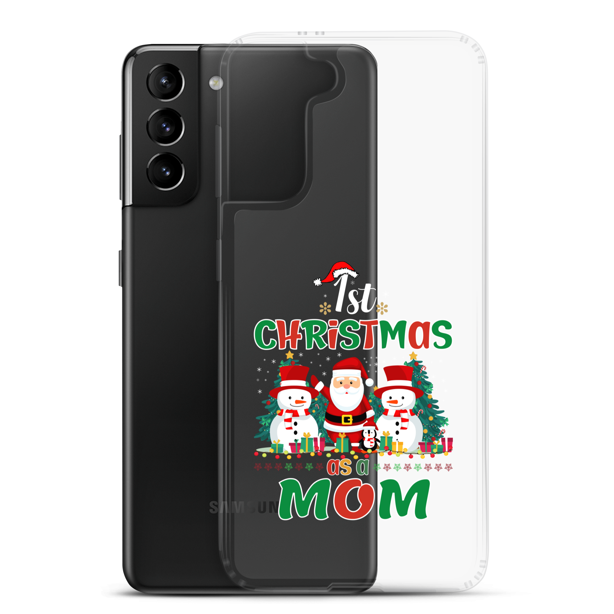 1st Christmas As A Mom Clear Case for Samsung®