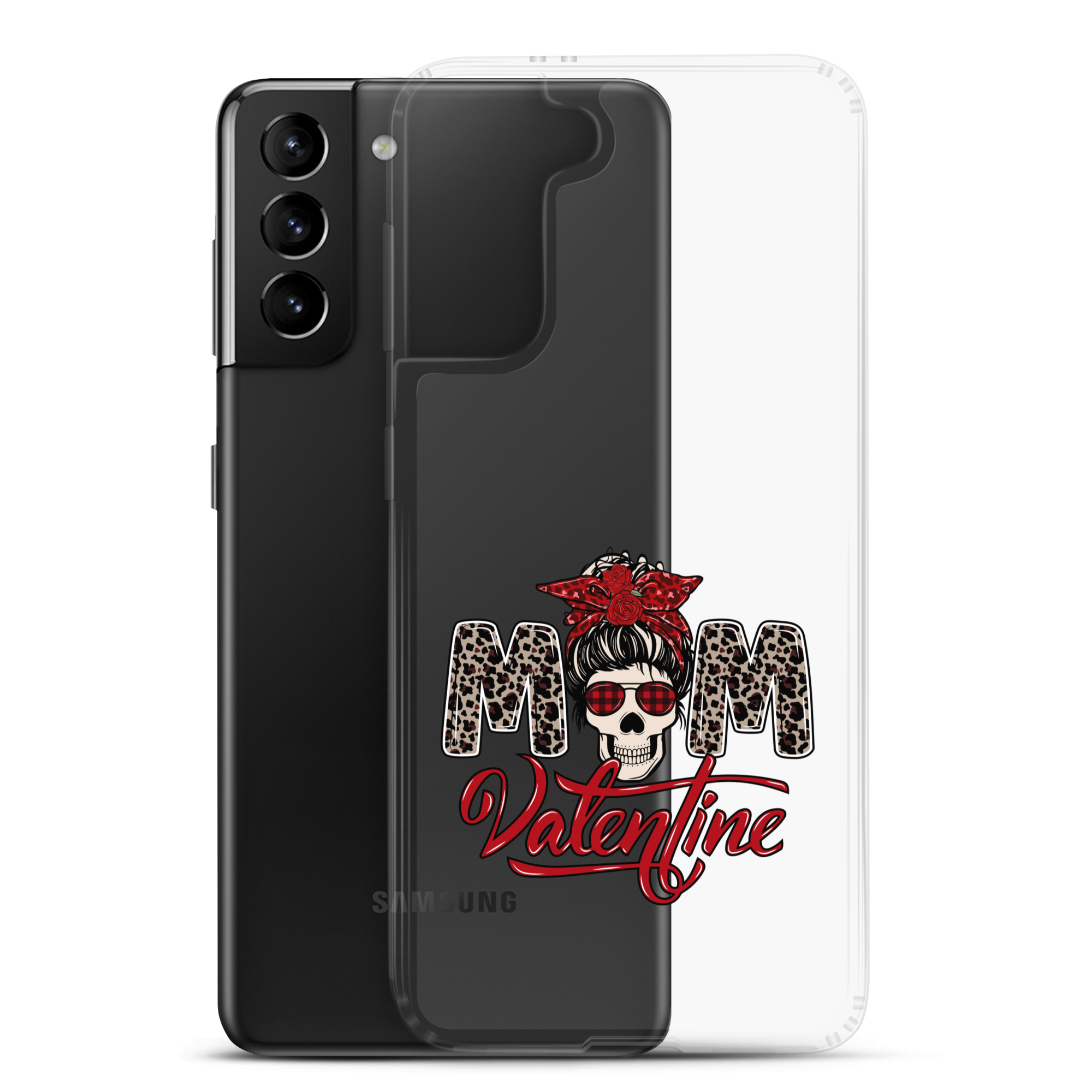 Skull Mom Valentine Clear Case for Samsung®