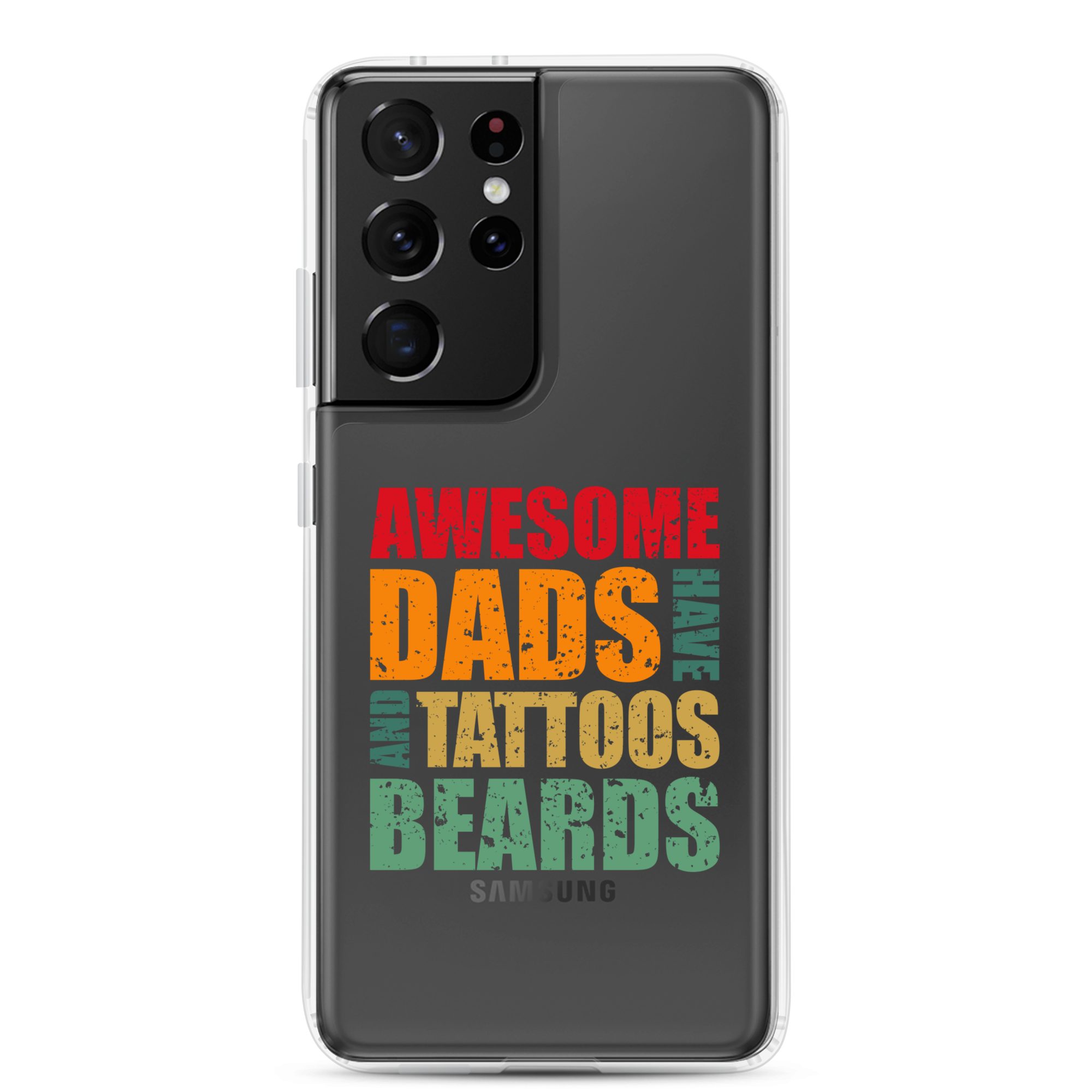 Awesome Dads Tattoos Beards Clear Case for Samsung®