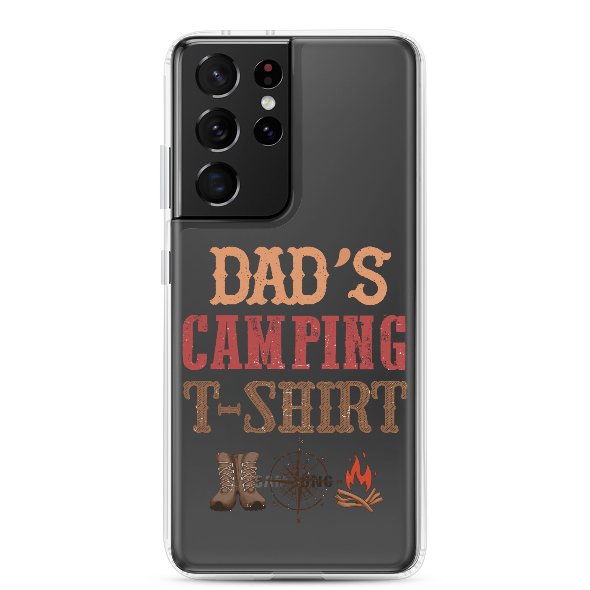 Dad's Camping T-Shirt Clear Case for Samsung®