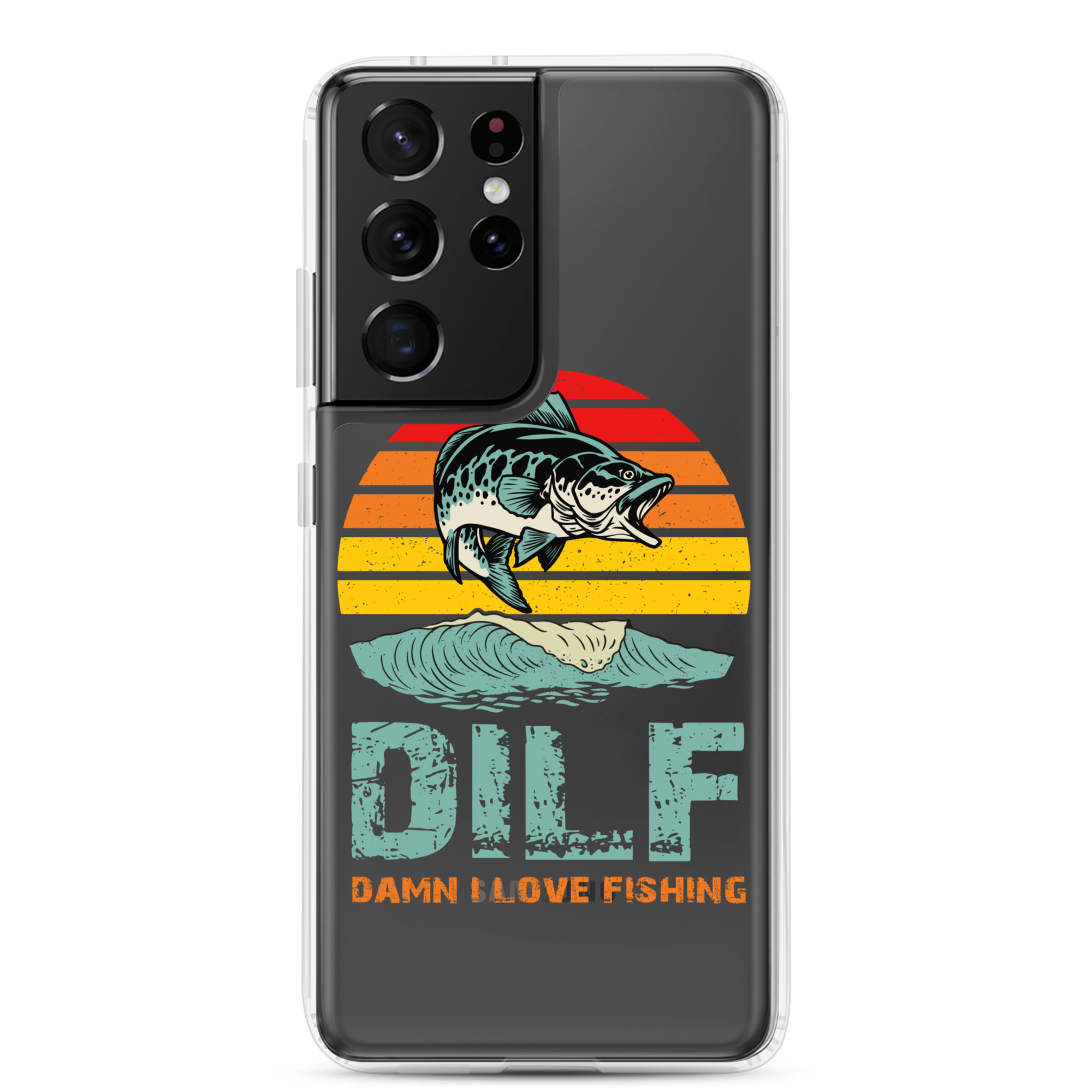 Dilf Damn I Love Fishing Clear Case for Samsung®