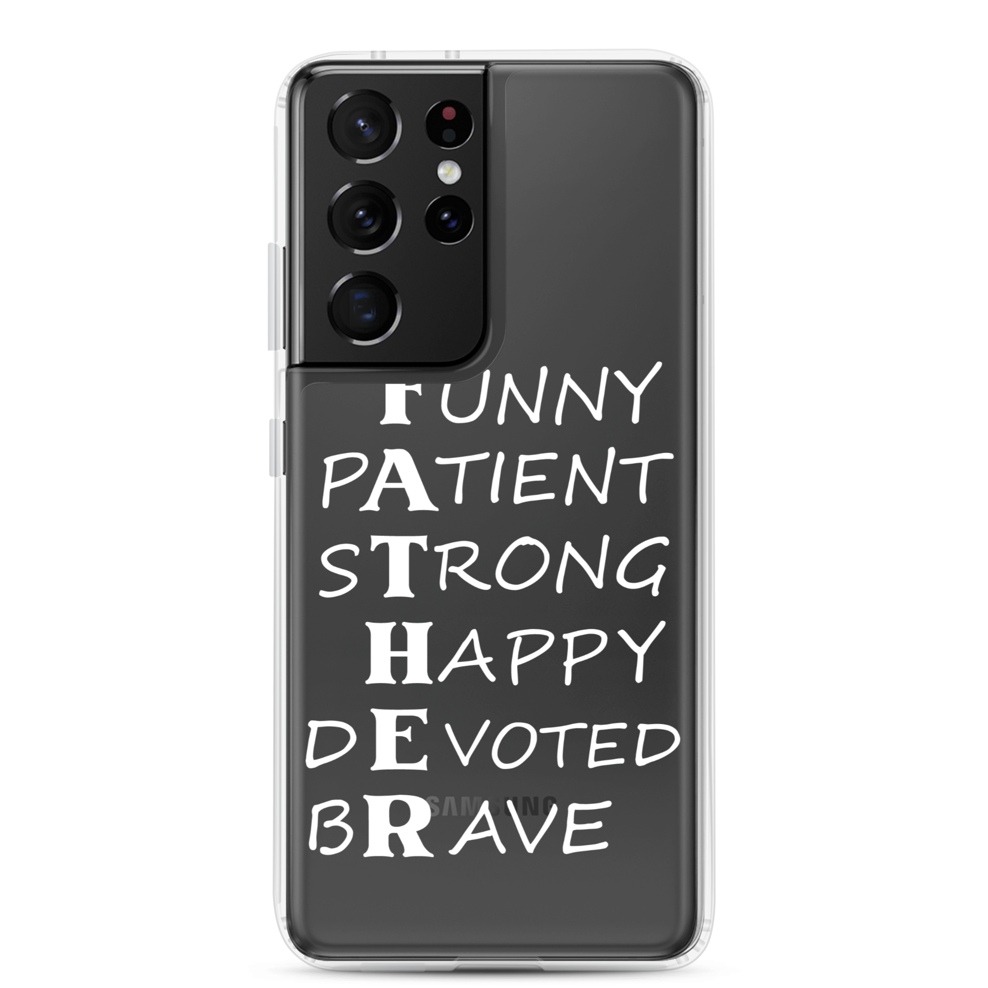 Funny Patient Strong Happy Devoted Brave Clear Case for Samsung®