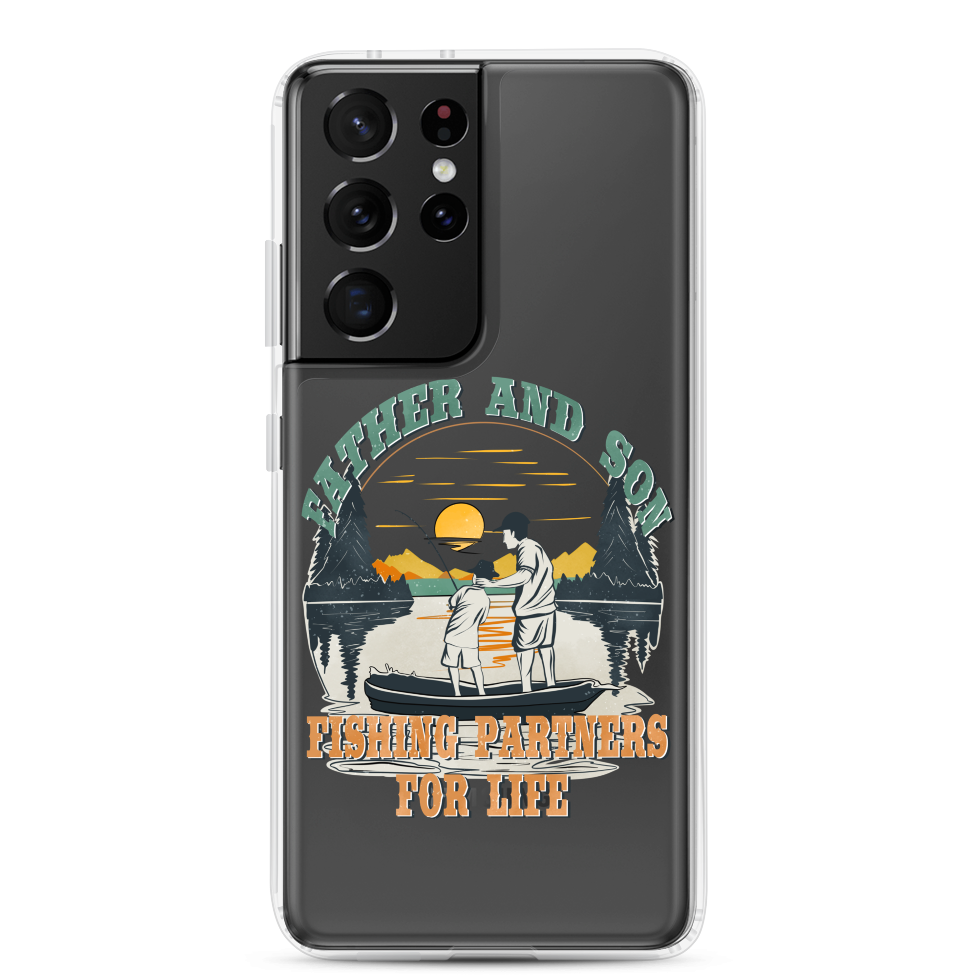 Father And Son Fishing Partners For Life Clear Case for Samsung®