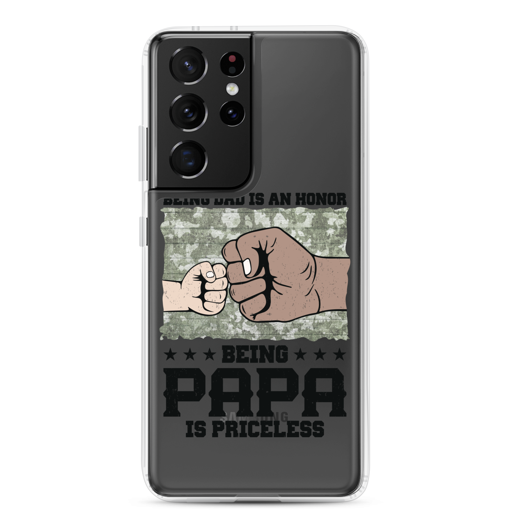 Being Dad Is An Honor Being Papa Is Priceless Clear Case for Samsung®