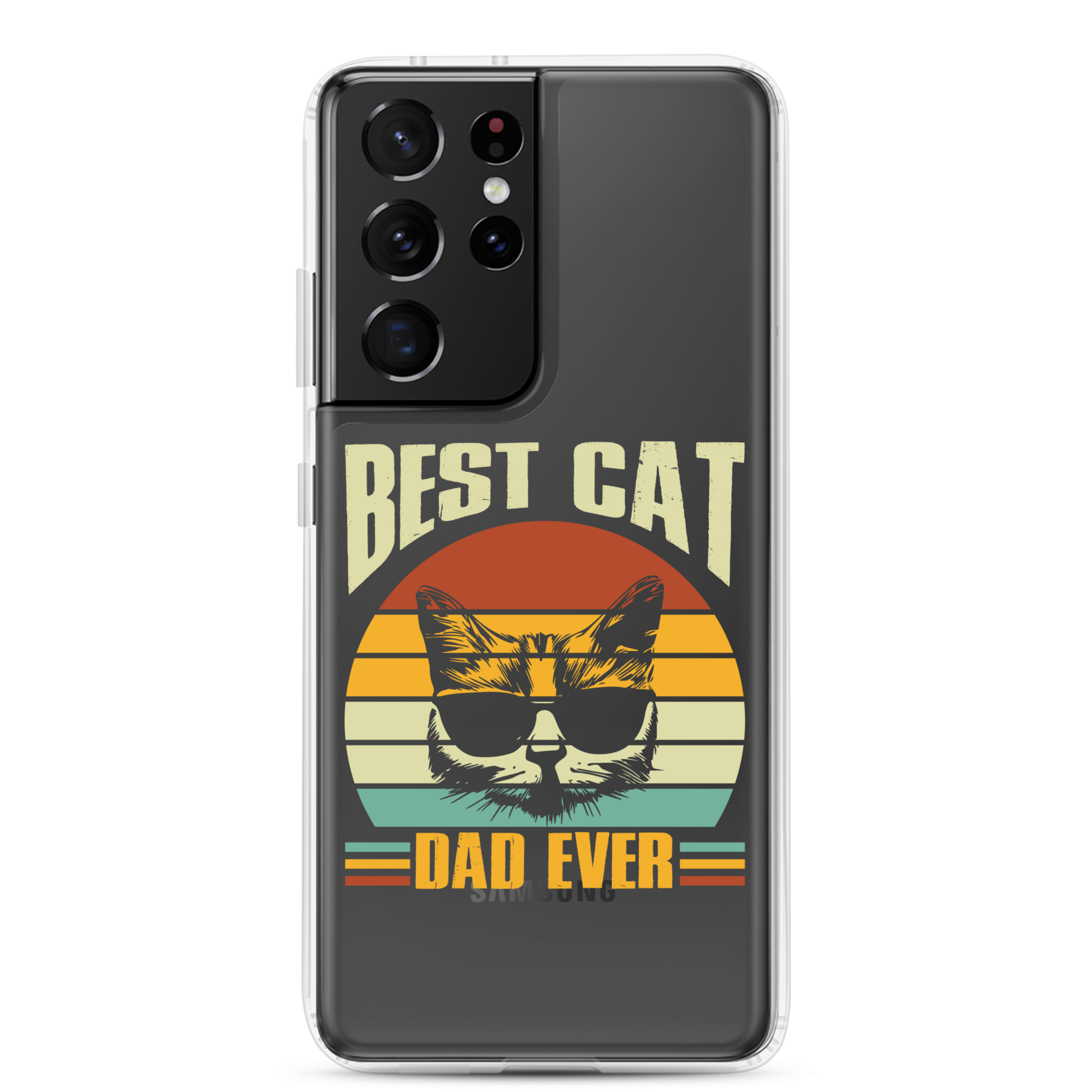 Best Cat Dad Ever Clear Case for Samsung®