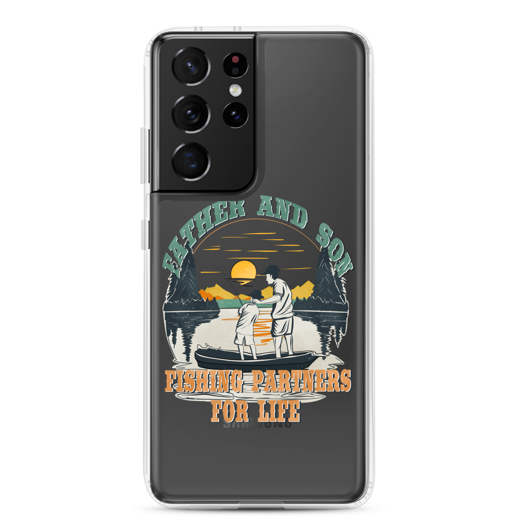 Father And Son Fishing Partners For Life Clear Case for Samsung®